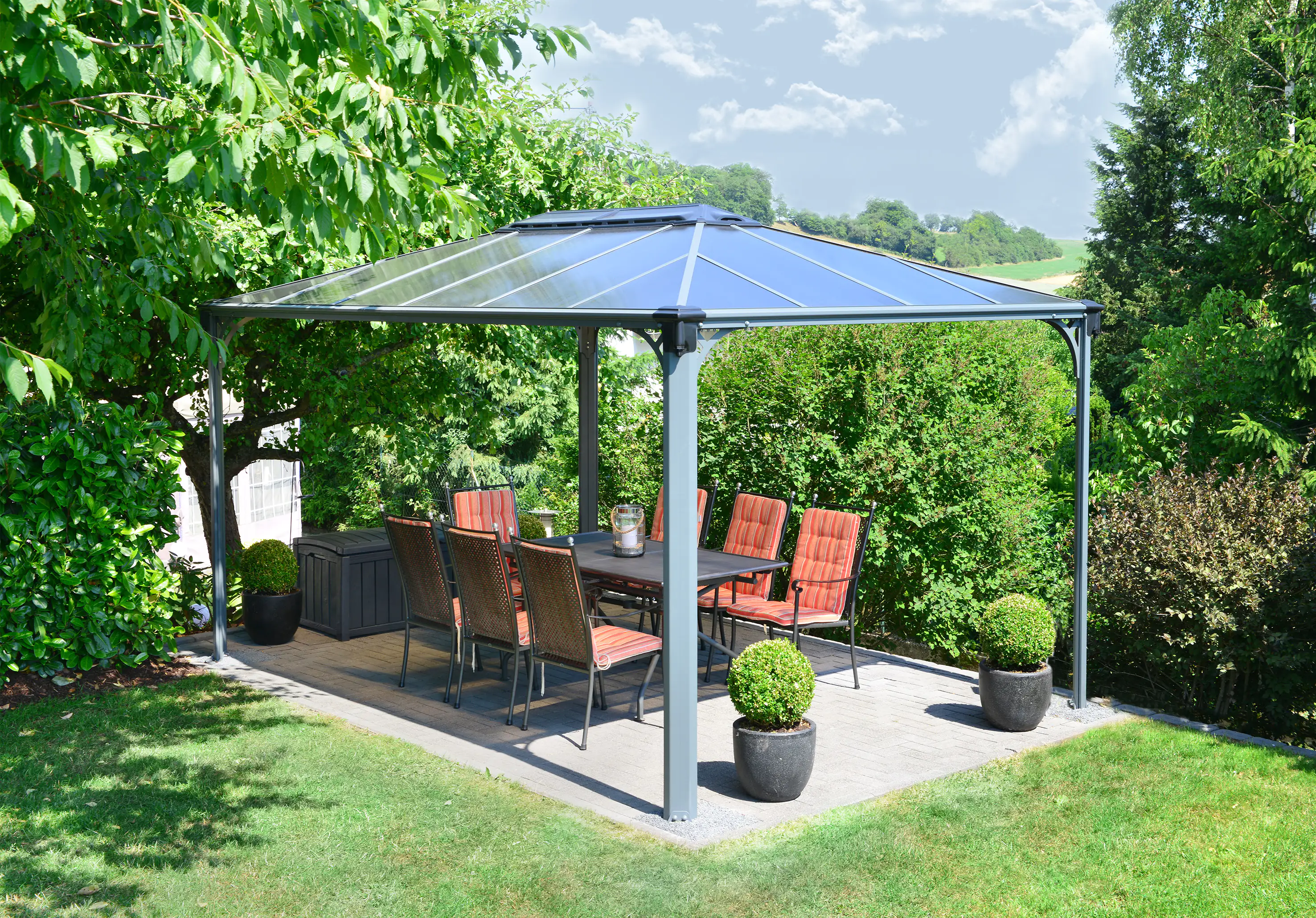 Canopia Pavillon Martinique 430 x 296 cm grau