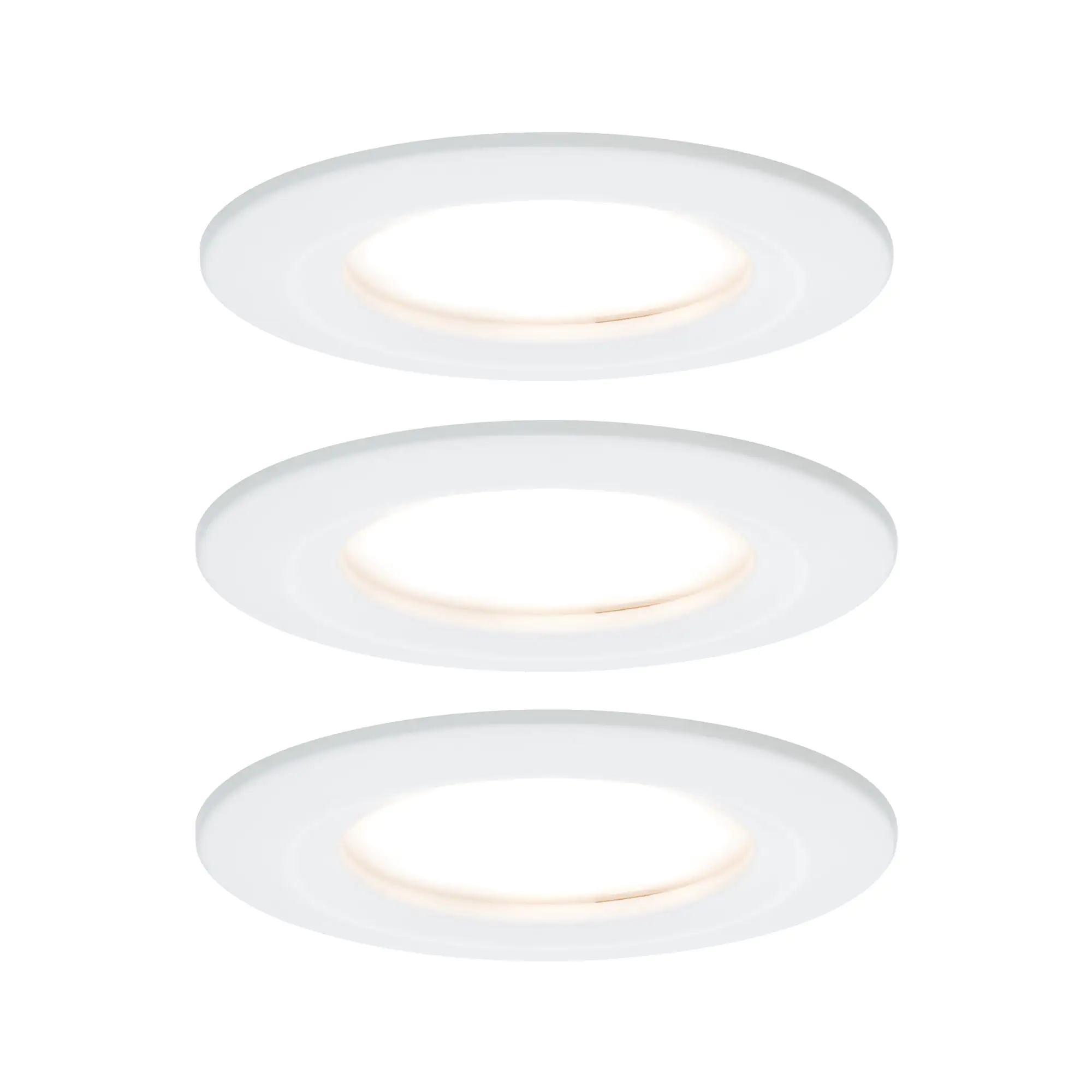 Paulmann LED Einbauleuchte Nova Coin 3er Set weiß 7,8 cm starr warmweiß