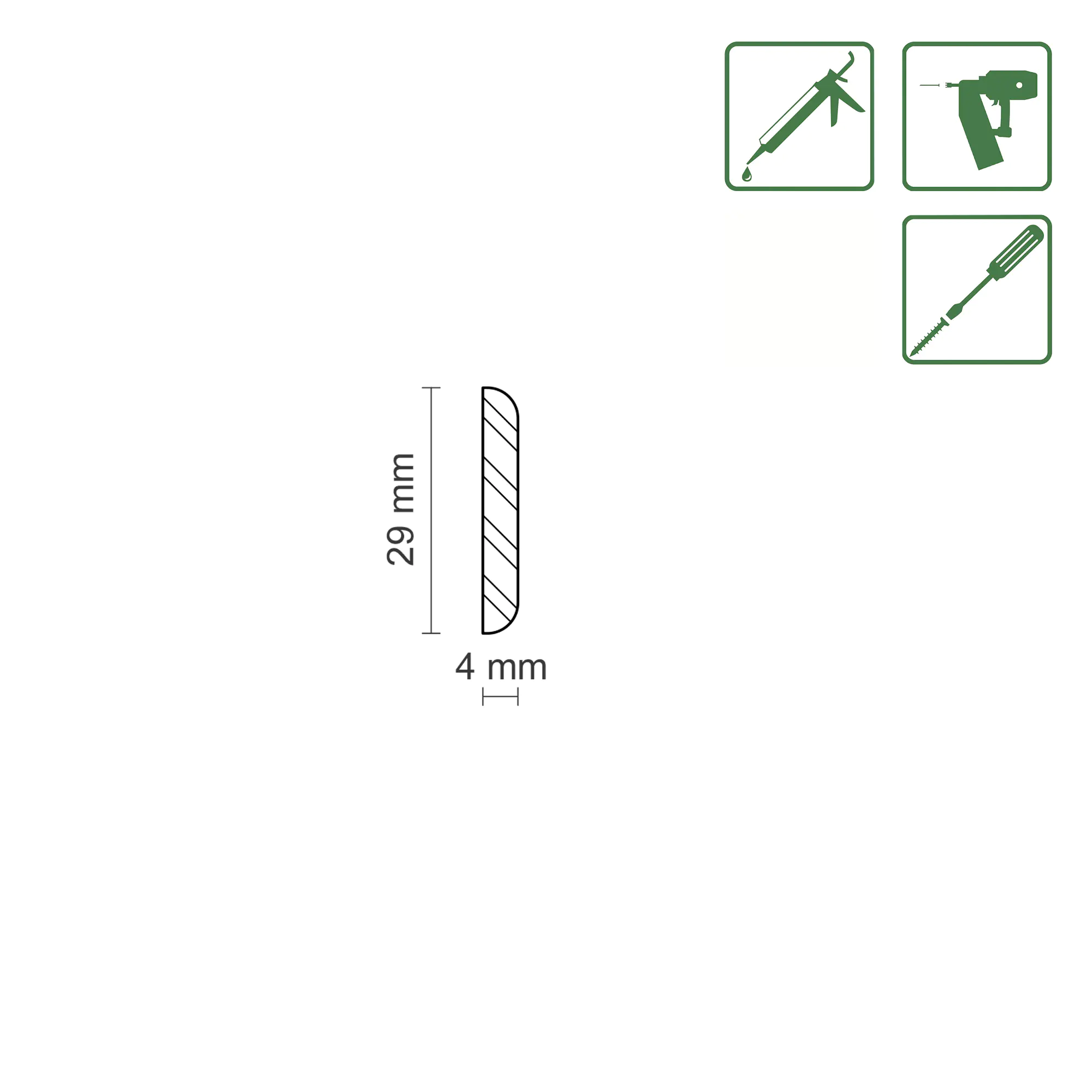 FN Neuhofer Tapetenleiste 100 cm 29 x 4 mm Fichte oder Kiefer