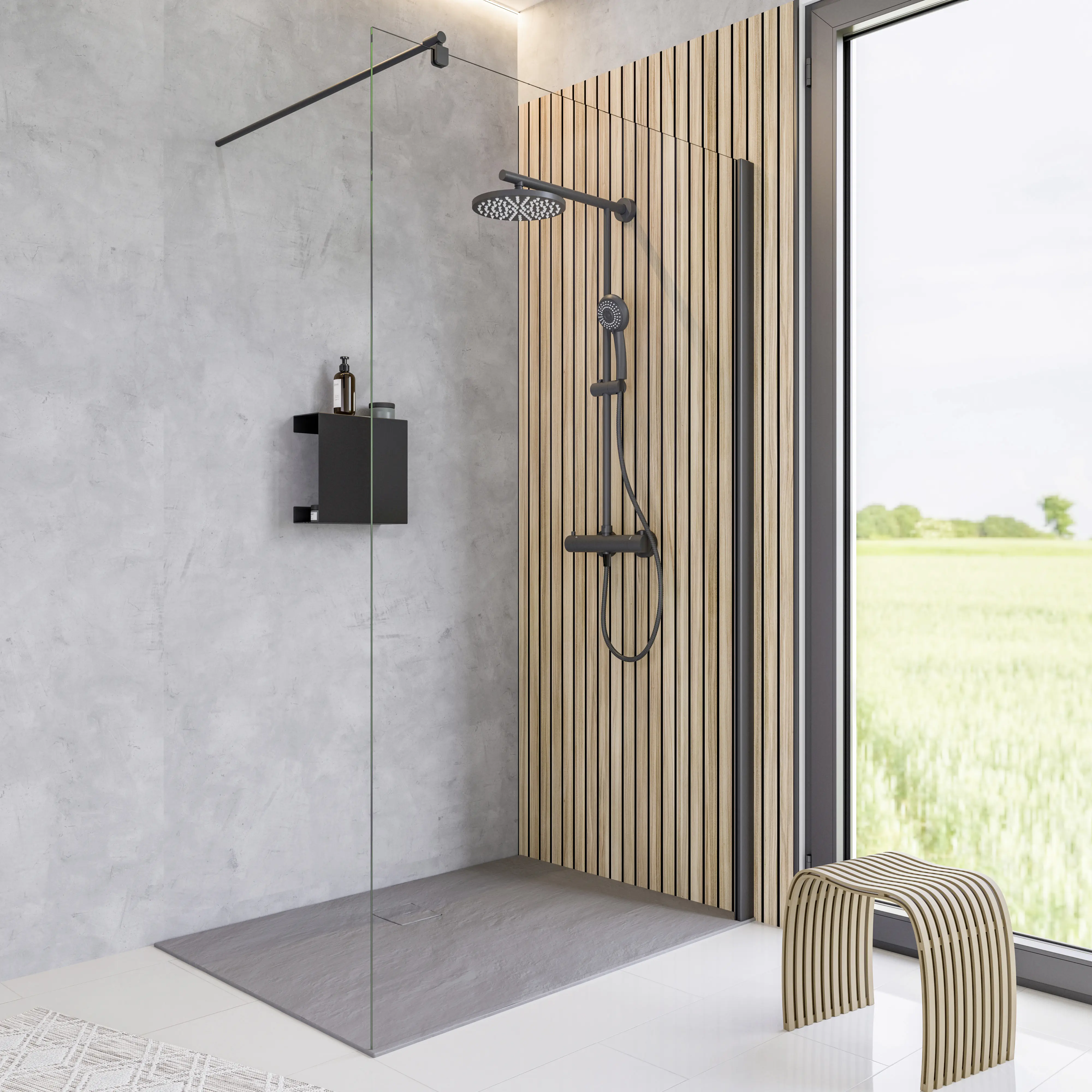 Schulte Duschwand Alexa Style 2.0 Walk In 90 x 200 cm