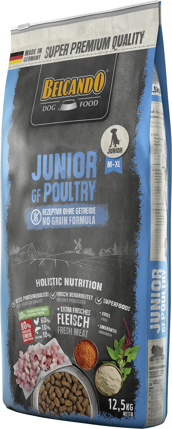 Belcando GF Poultry Hundetrockenfutter Junior 12,5 kg Geflügel 