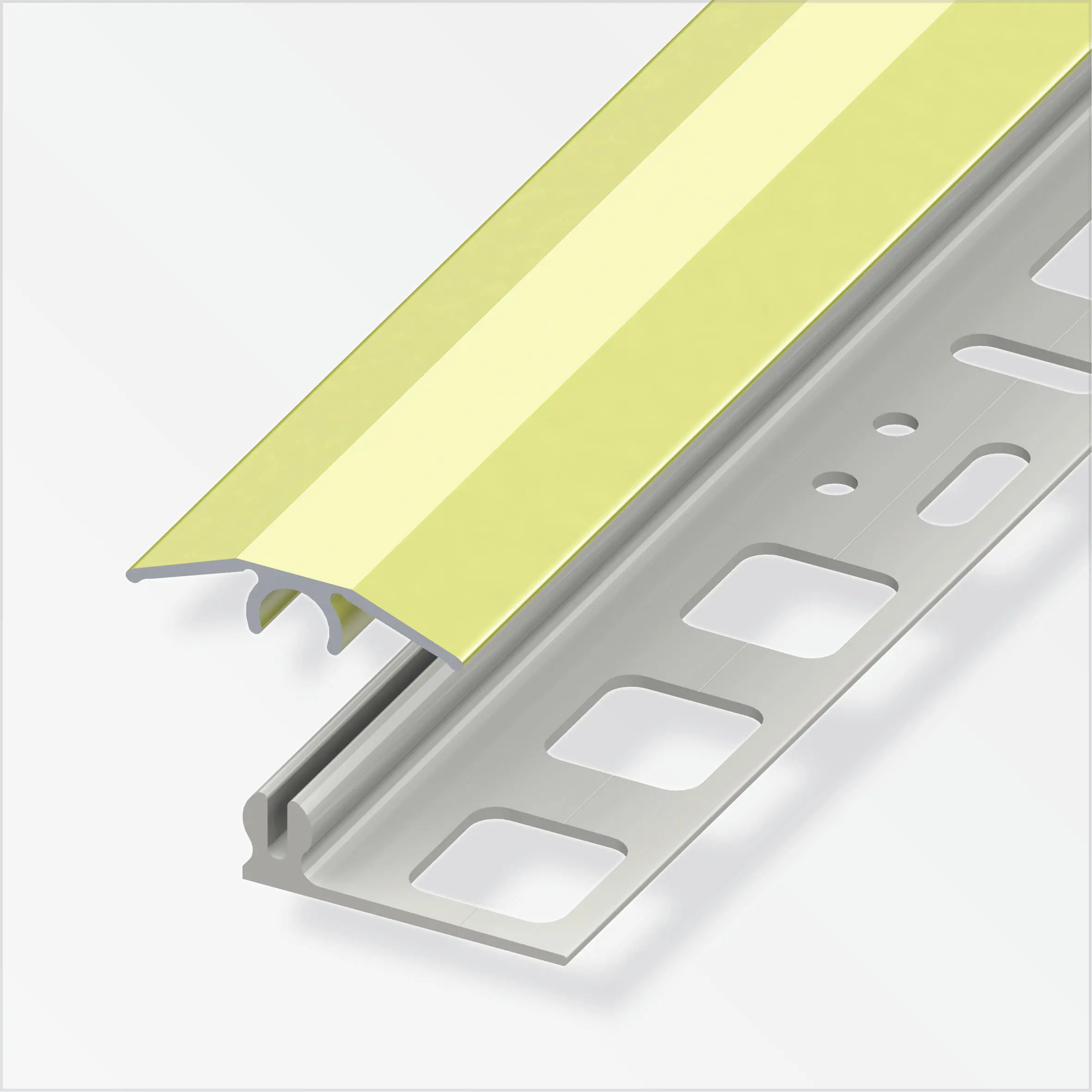 alfer Übergangs-Profil 2 m, 25 x 7 mm Aluminium eloxiert messing
