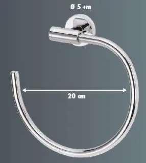 Primaster Handtuchring Edelstahl verchromt Classic Round Ø 20 cm