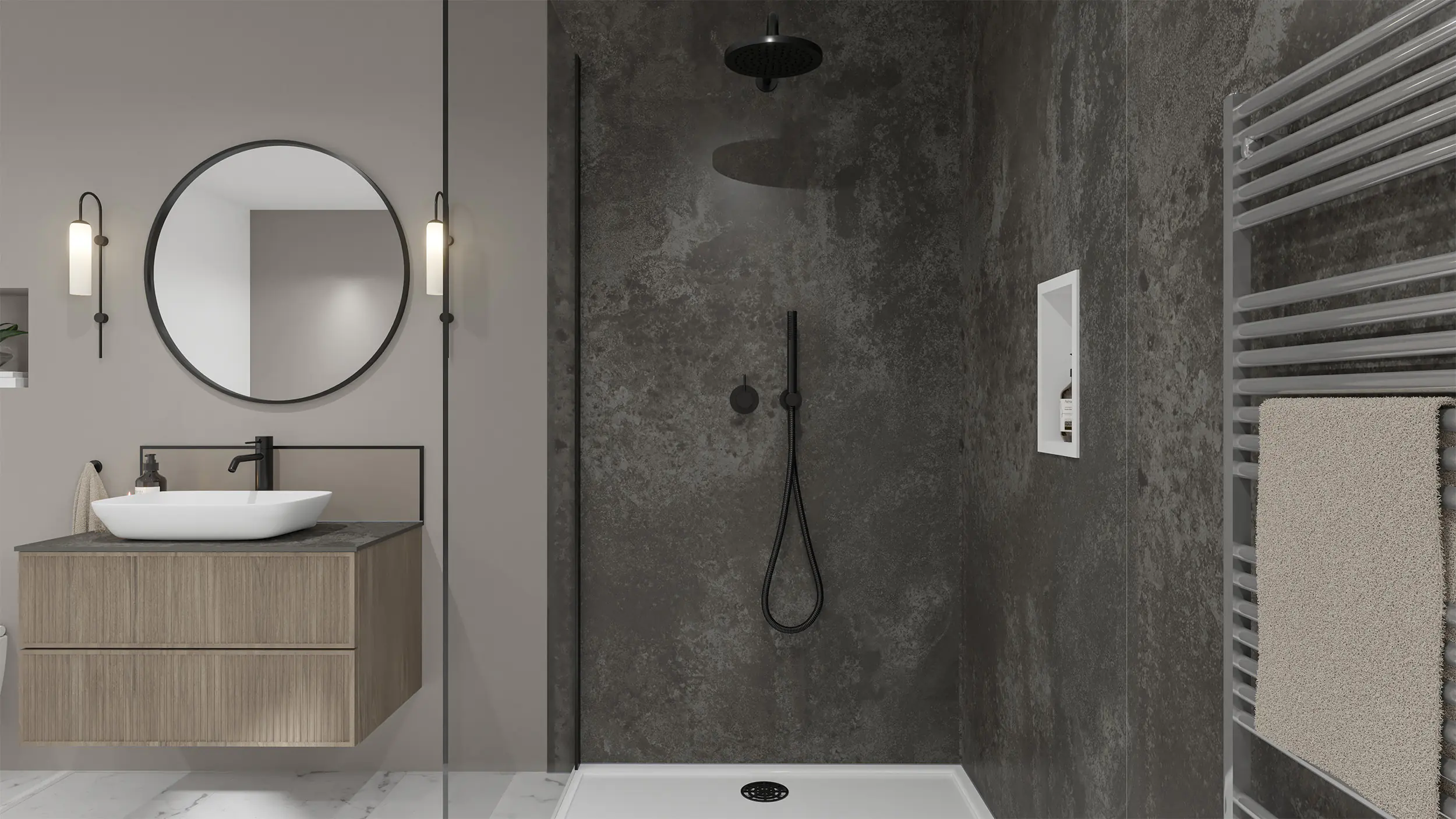 Wetwall Elite Wandpaneel  Magma 60 x 242 cm mit Nut & Feder