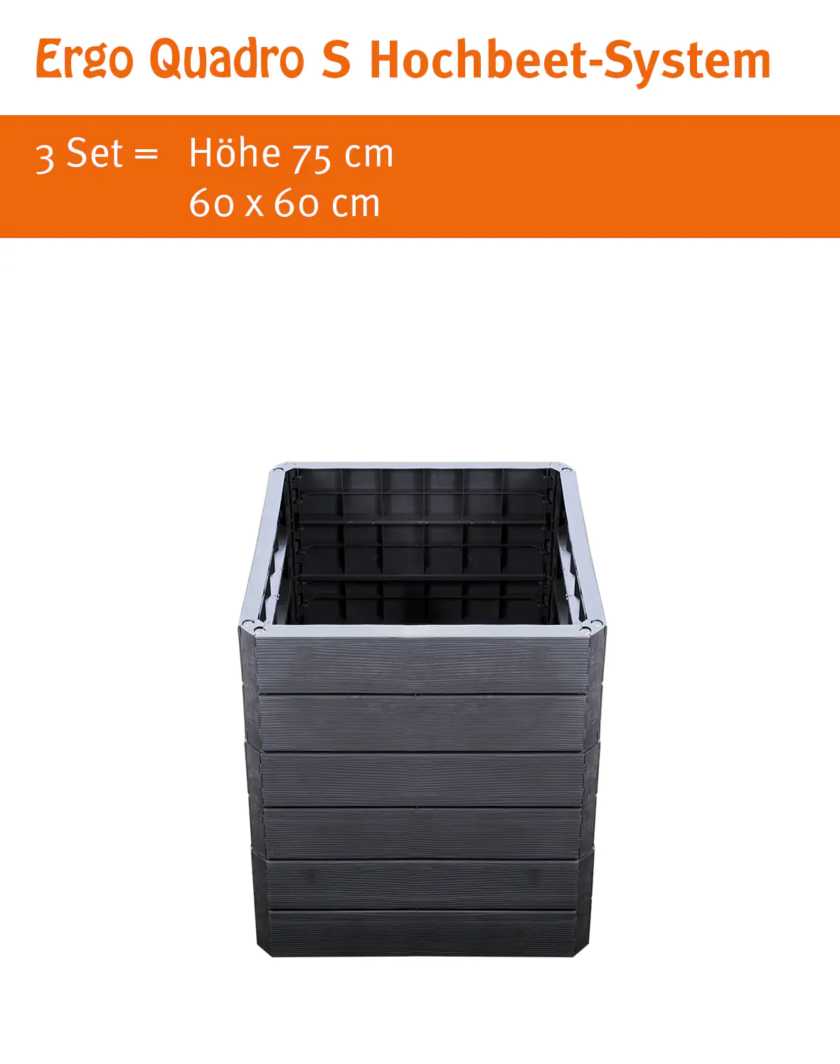 Garantia Hochbeet Ergo Quadro S 60 x 60 x 25 cm