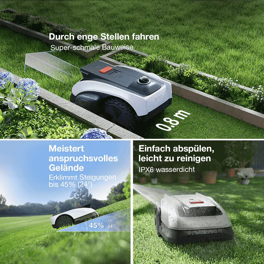 Ecovacs Mähroboter GOAT O1200 LiDAR Pro - 22 cm Schnittbreite 1200 m² inkl. Ladestation