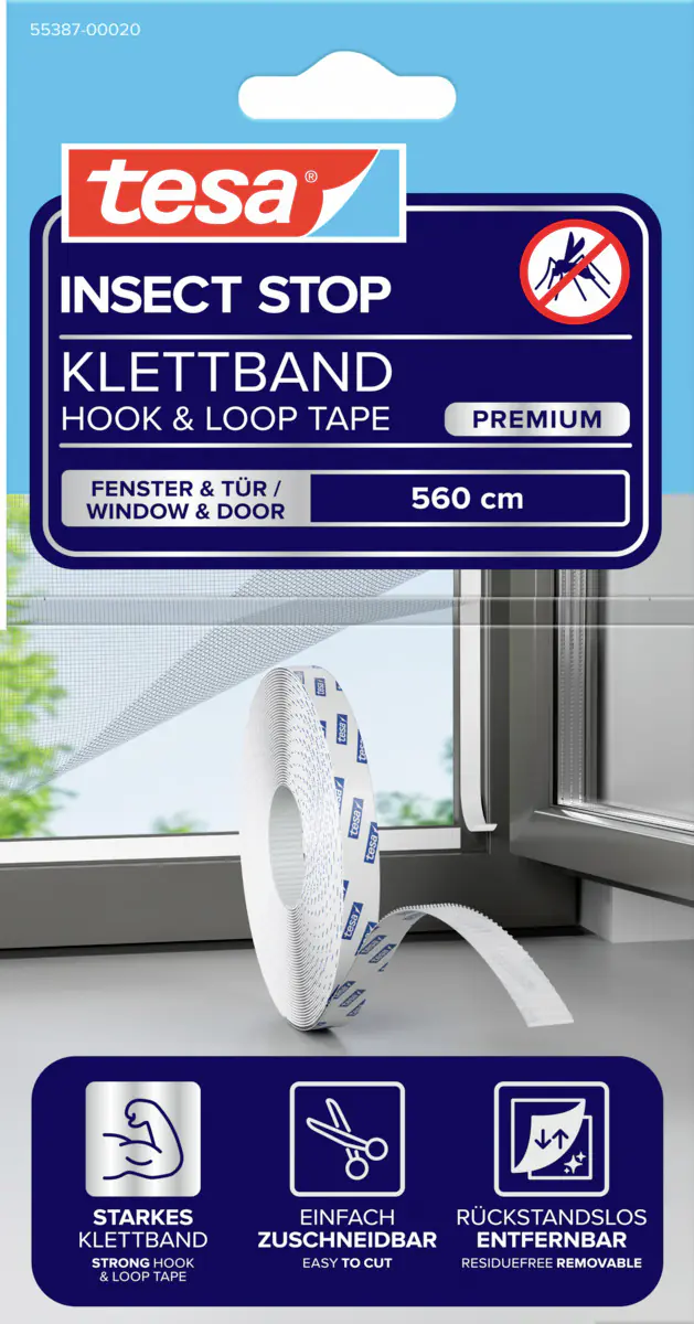 tesa Klettband-Ersatzrolle COMFORT für Fliegengitter 5,60 m