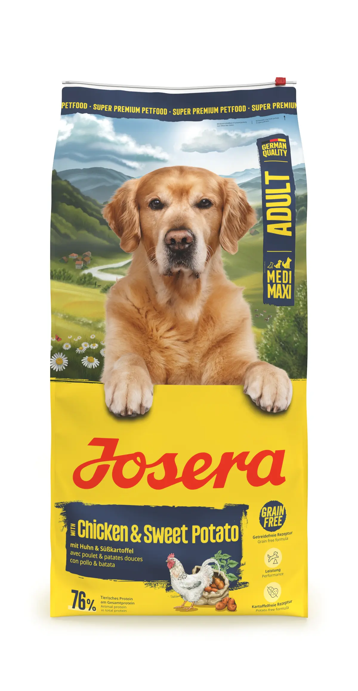 Josera Hundetrockenfutter Adult Medium 12,5 kg Huhn & Süßkartoffel 