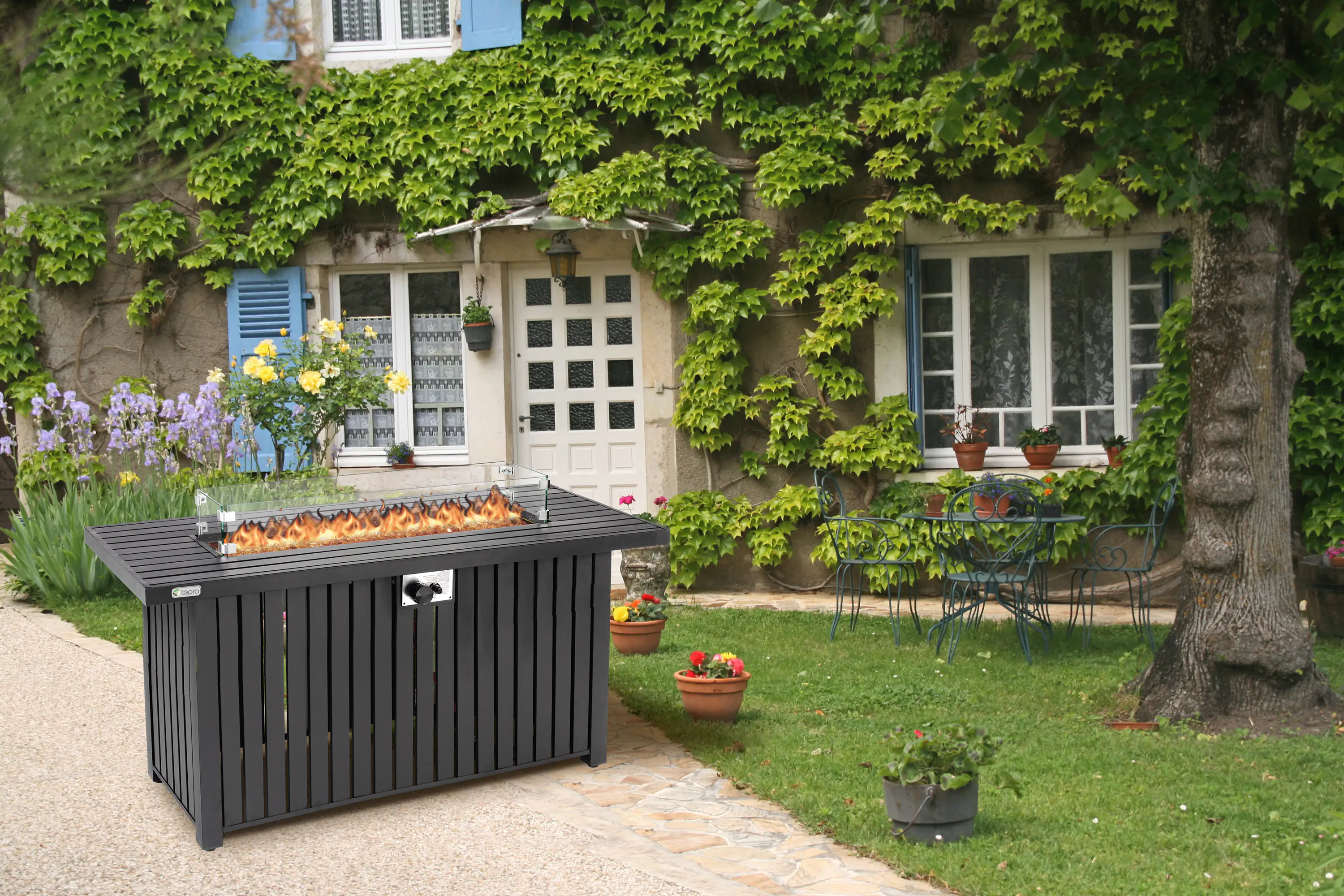 Tepro Gasfeuerstelle Topeka XL anthrazit