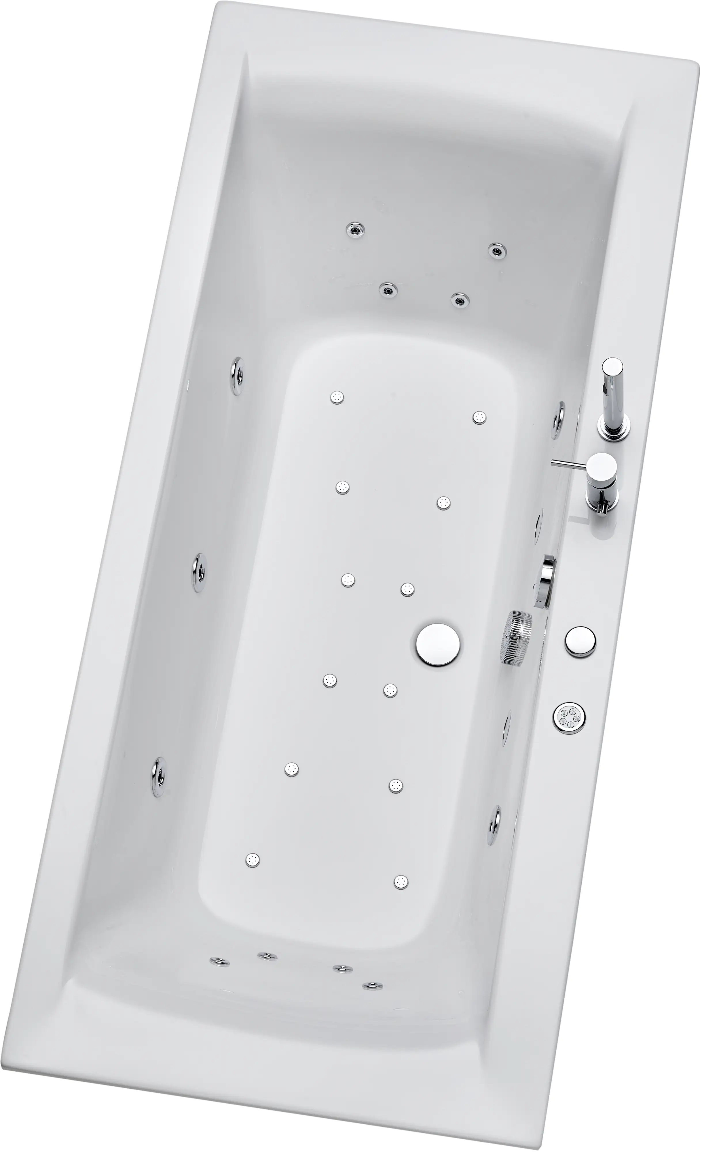 Ottofond Whirlpool-Badewannen-Komplettset Rosa 170 cm mit Armatur S2000