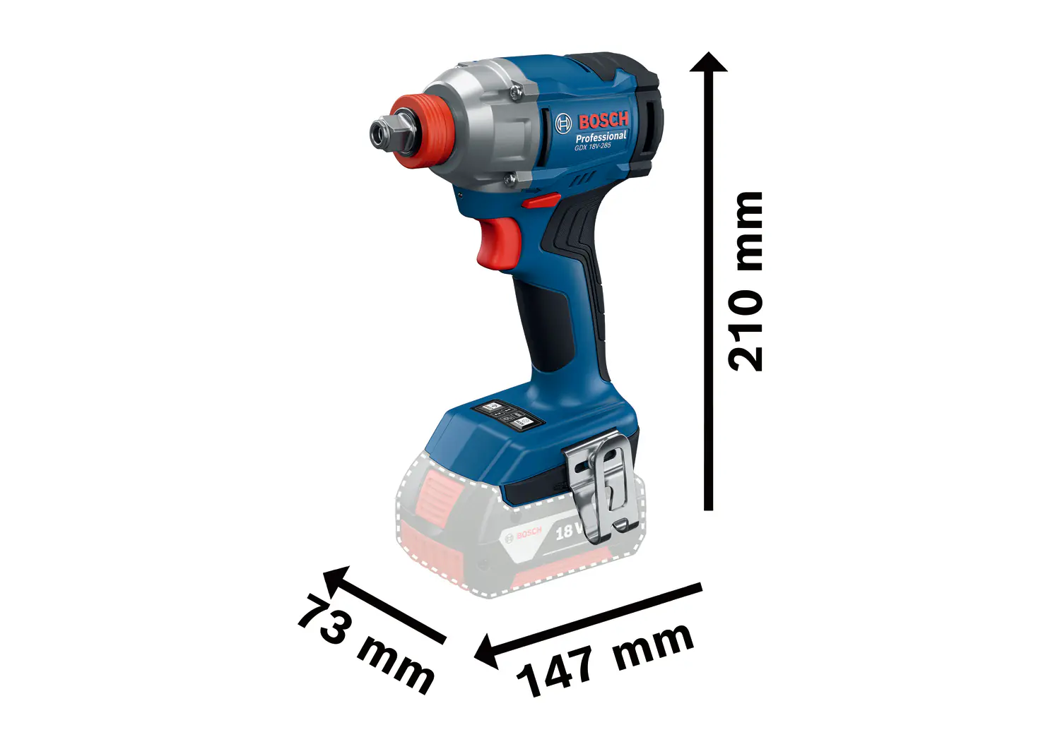 Bosch Professional Akku-Drehschlagschrauber GDX 18V-285 Solo