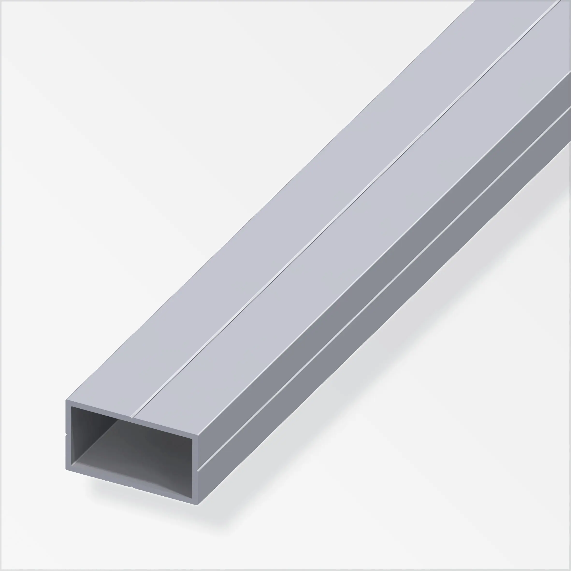 alfer Rechteckrohr 1 m, 19.5 x 35.5 x 1.5 mm Aluminium roh blank