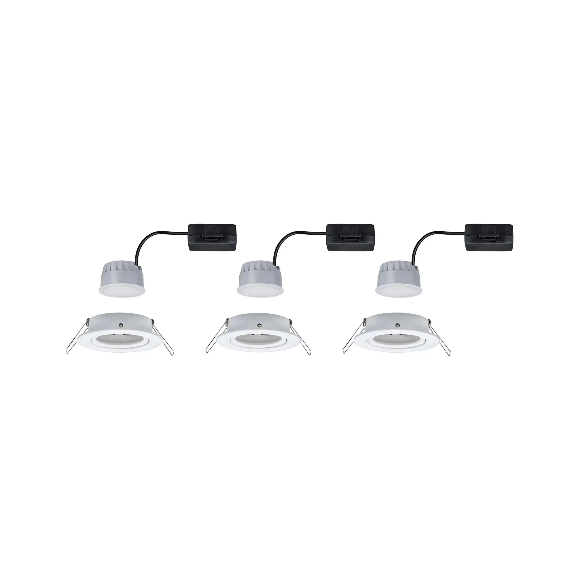 Paulmann LED Einbauleuchte Nova Coin 3er Set weiß 8,4 cm dimmbar warmweiß