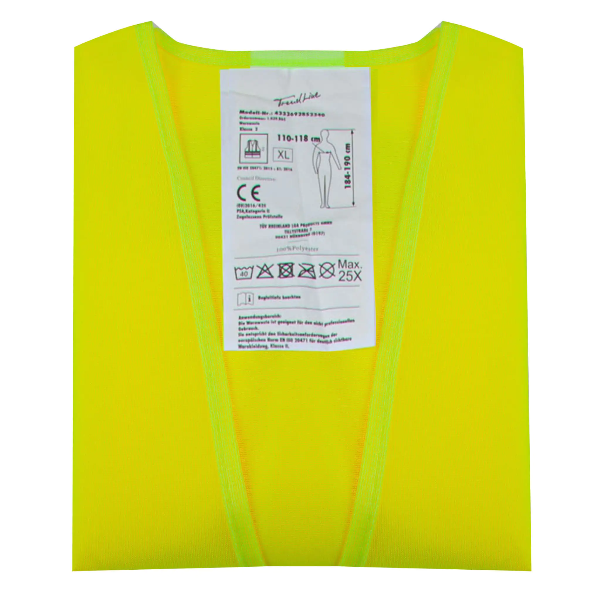 TrendLine Warnweste universal gelb XL