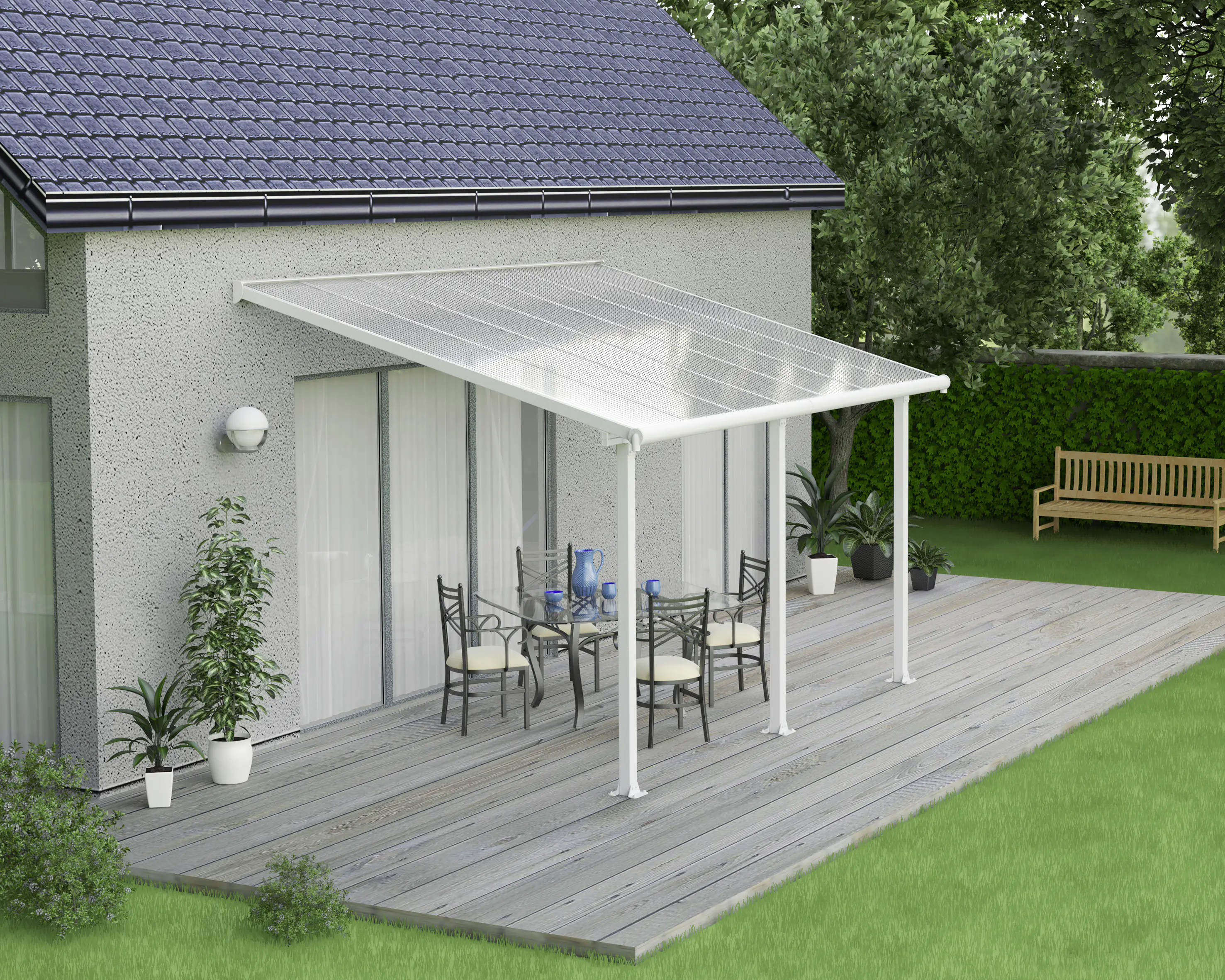Canopia Terrassenüberdachung Olympia 3x4.2 weiß