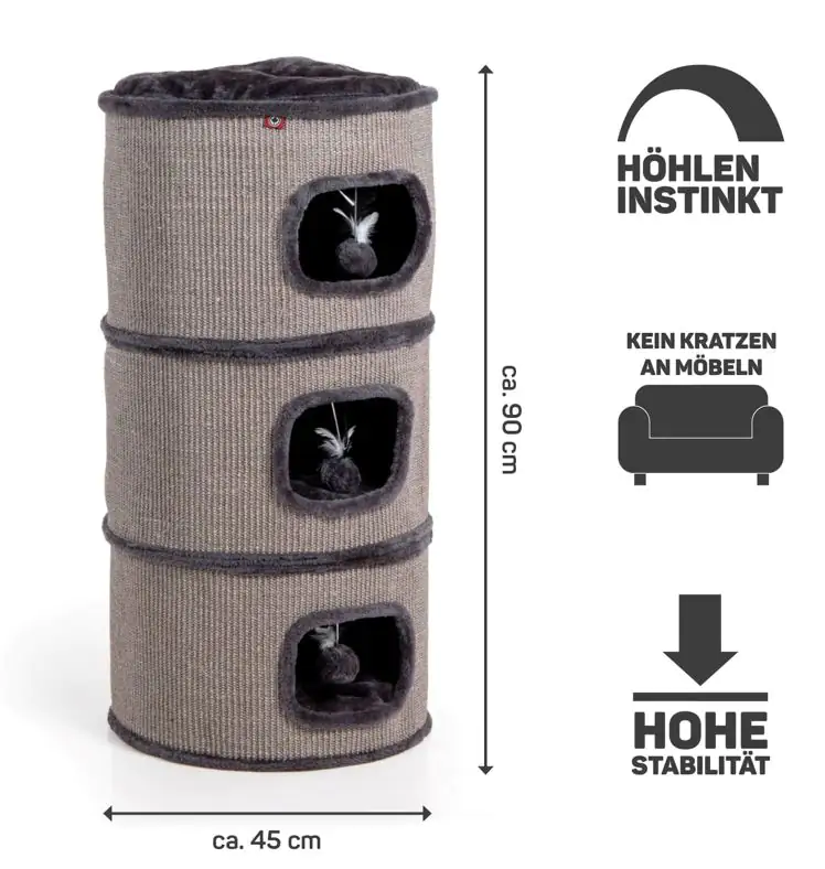 CanadianCat Kratztonne Tony H 90 cm anthrazit