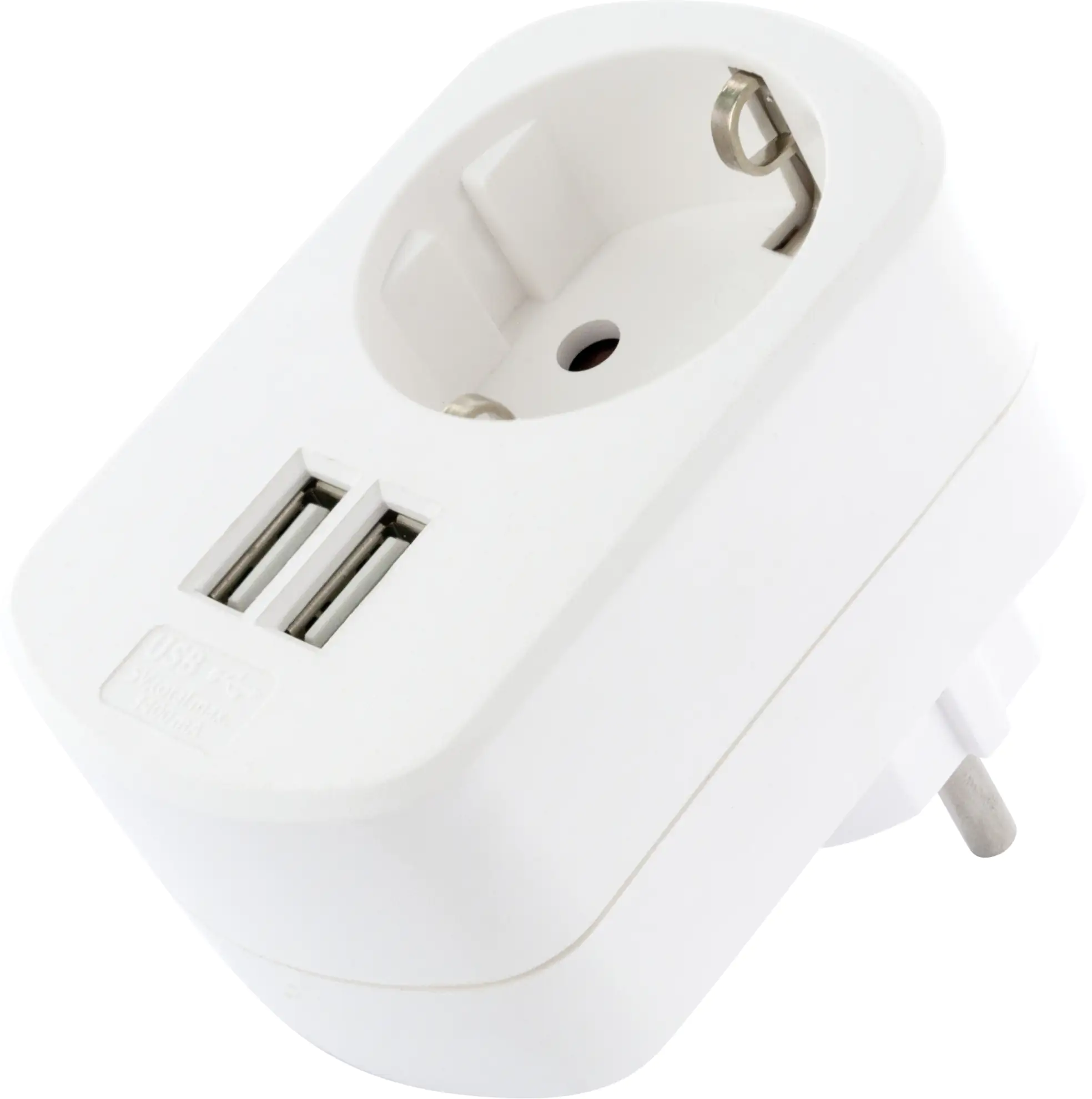 Schwaiger Ladeadapter USB mit durchgeschleifter Steckdose