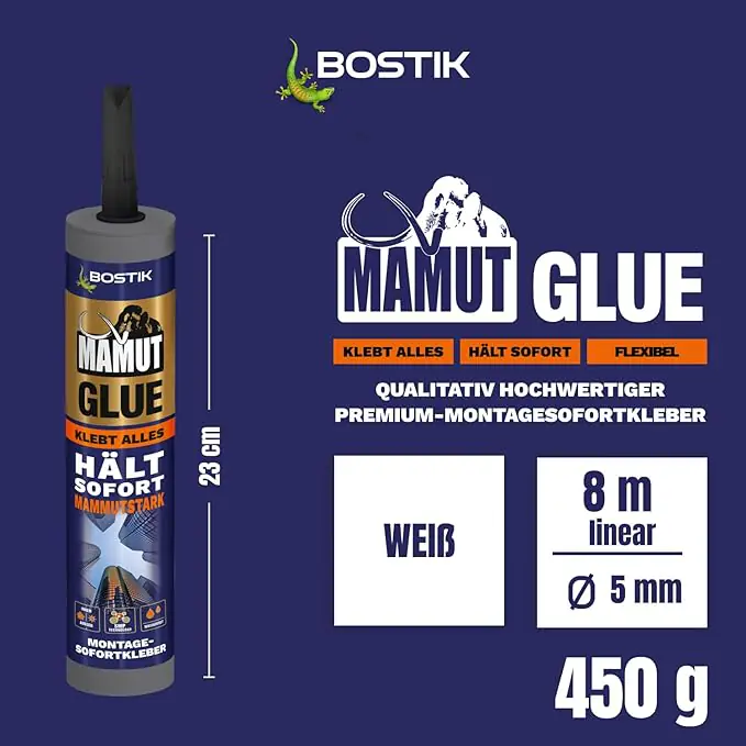 Bostik Montagekleber Mamut Glue Sparpack 6 x 450 g weiß