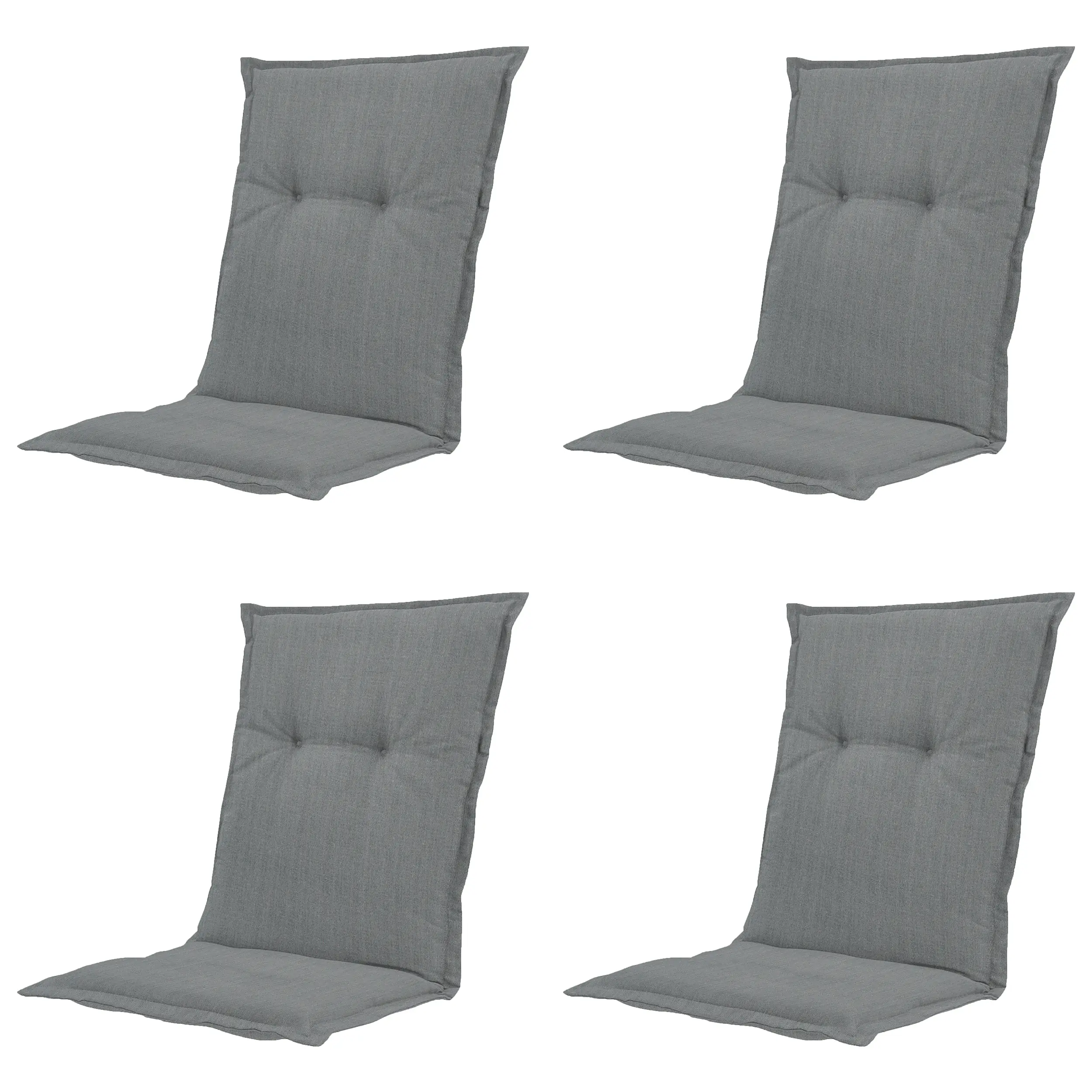 Madison Niederlehner-Auflage Basic grau 105 x 50 cm 4er-Set 