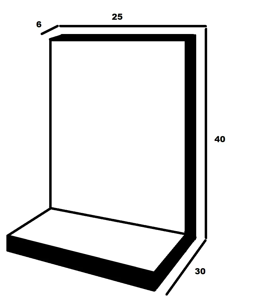 Kann L-Stein Vero 40 x 25 x 30 cm silbergrau