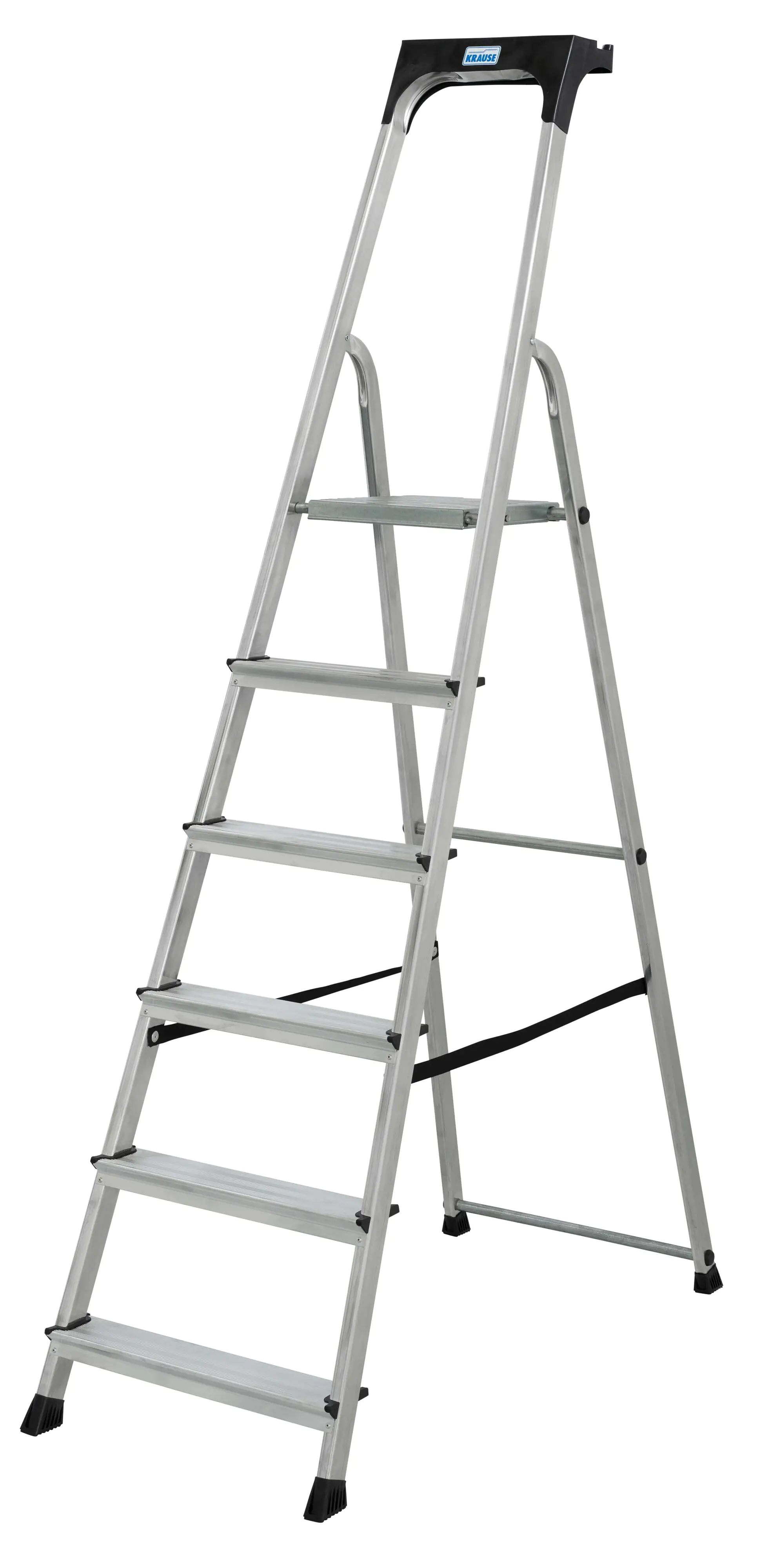 Krause Aluminium Stufen-Stehleiter CORDA 6 Stufen mit Ablageschale 3,20 m