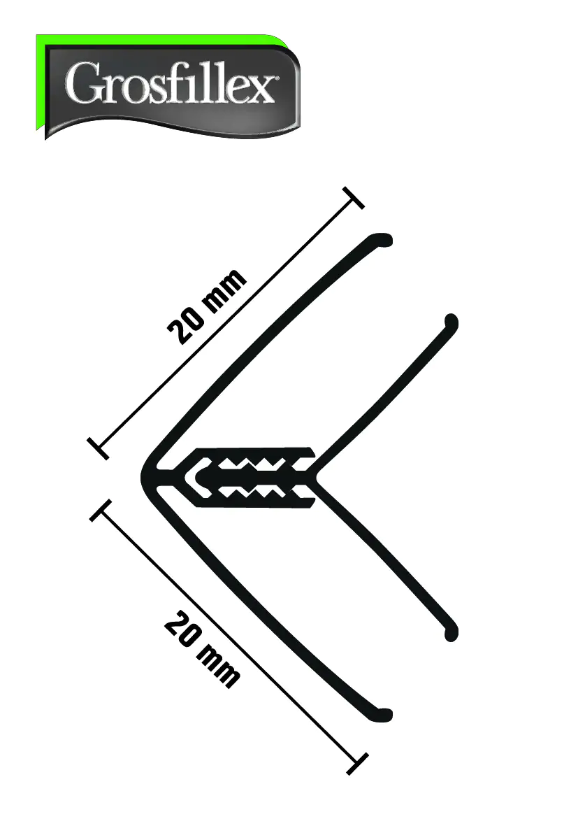 Kunststoff Innen- Aussenwinkel Cotton klippbar 260 cm