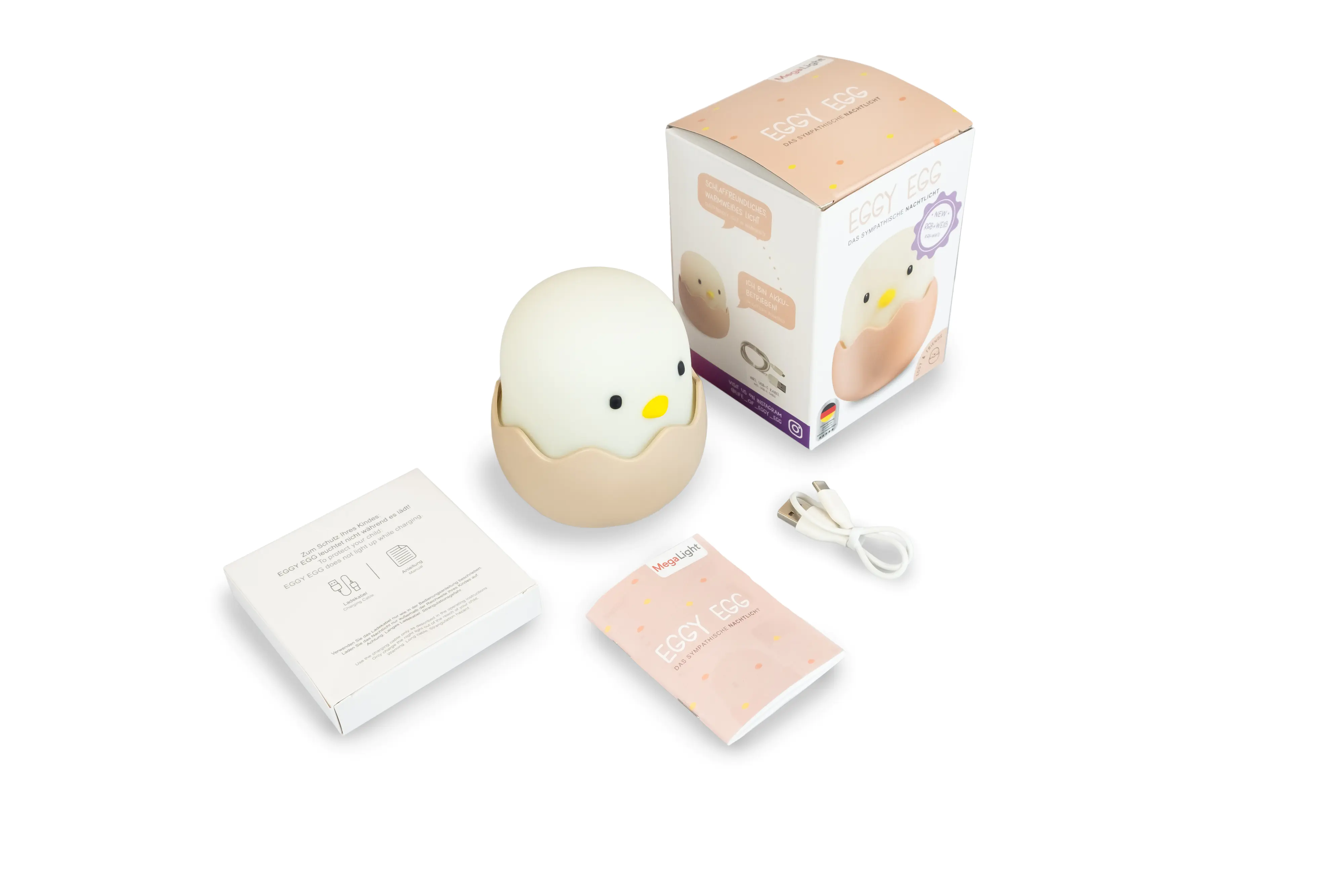 MegaLight LED Eggy Egg Nachtlicht mit Akku