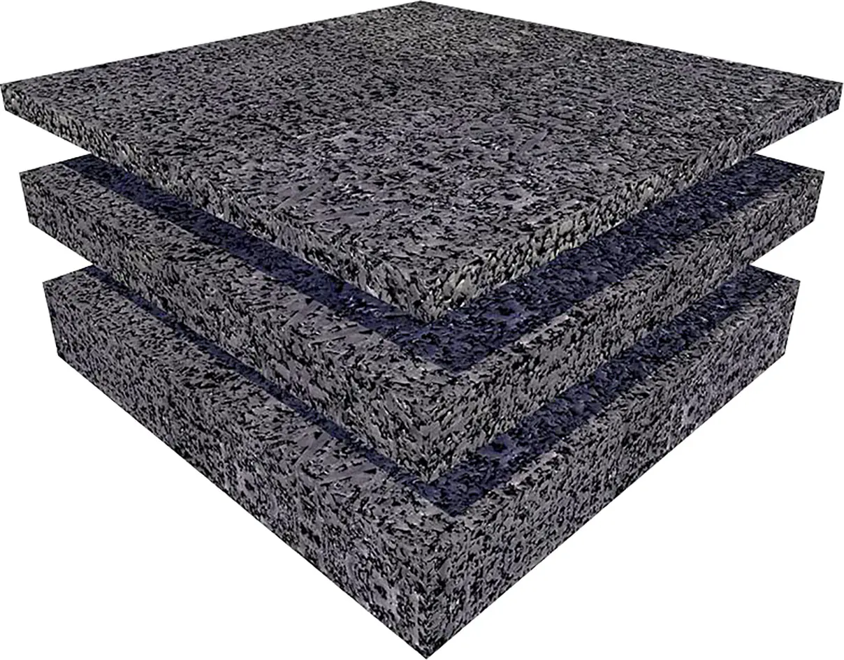 HSI Terra Unterlegpads für Terrasse 7 x 7 x 6 cm Kautschukgranulat schwarz - 25 Stk.