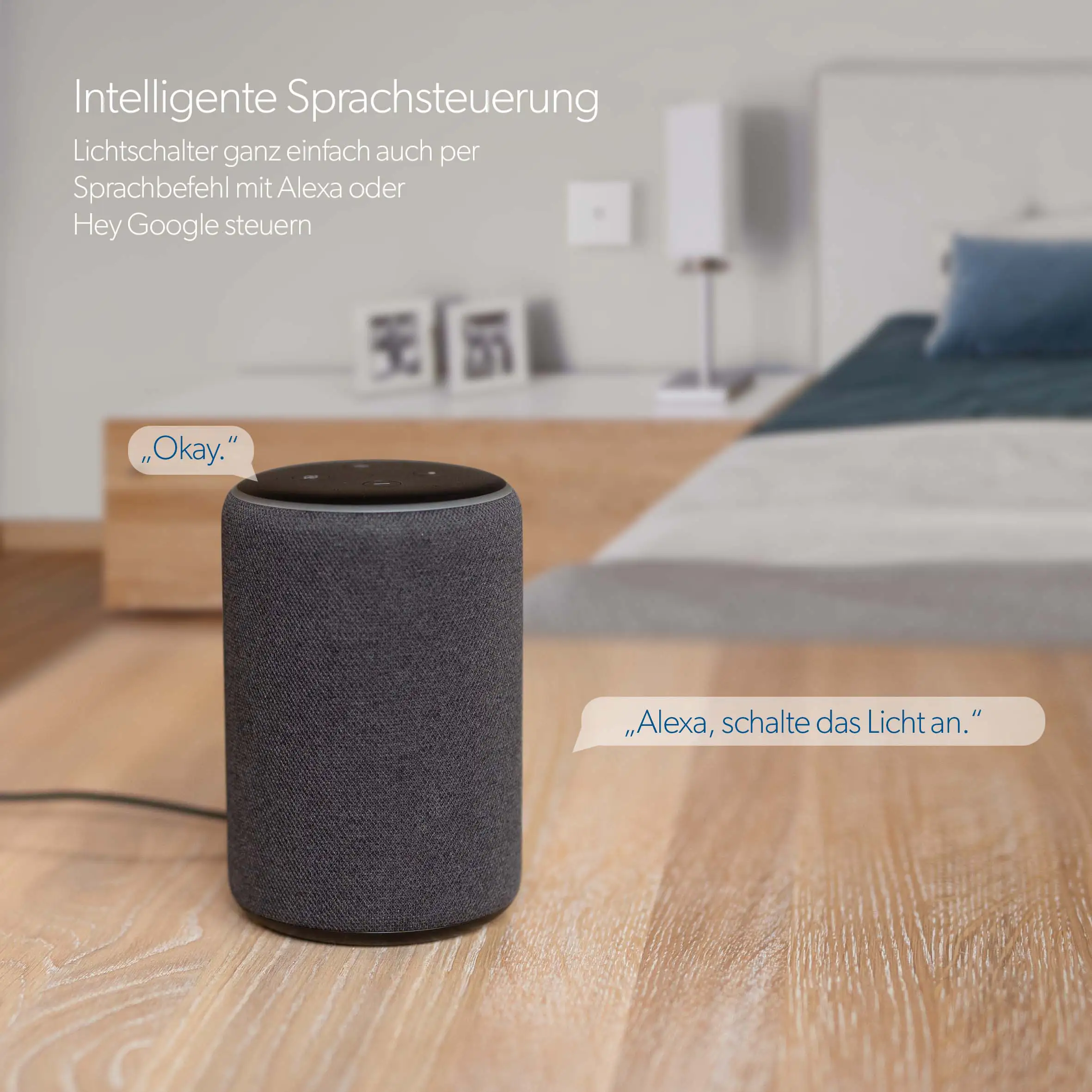Unitec WIFI Touch Schalter schwarz Glasoptik, Tuya-App, Unterputz
