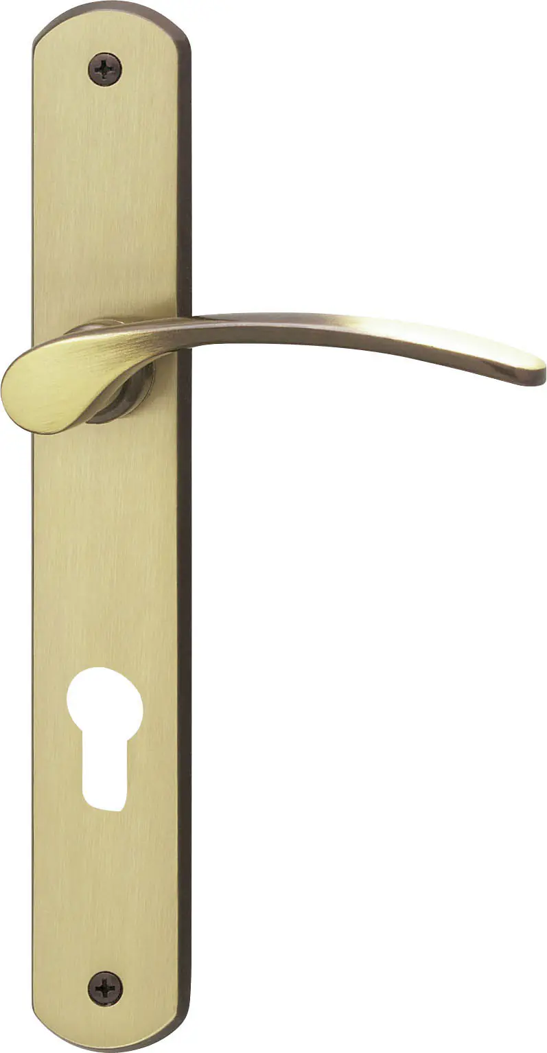 Südmetall Türgriff-Garnitur Langschild Amos PZ Messing brüniert bronze 225 x 37 mm 