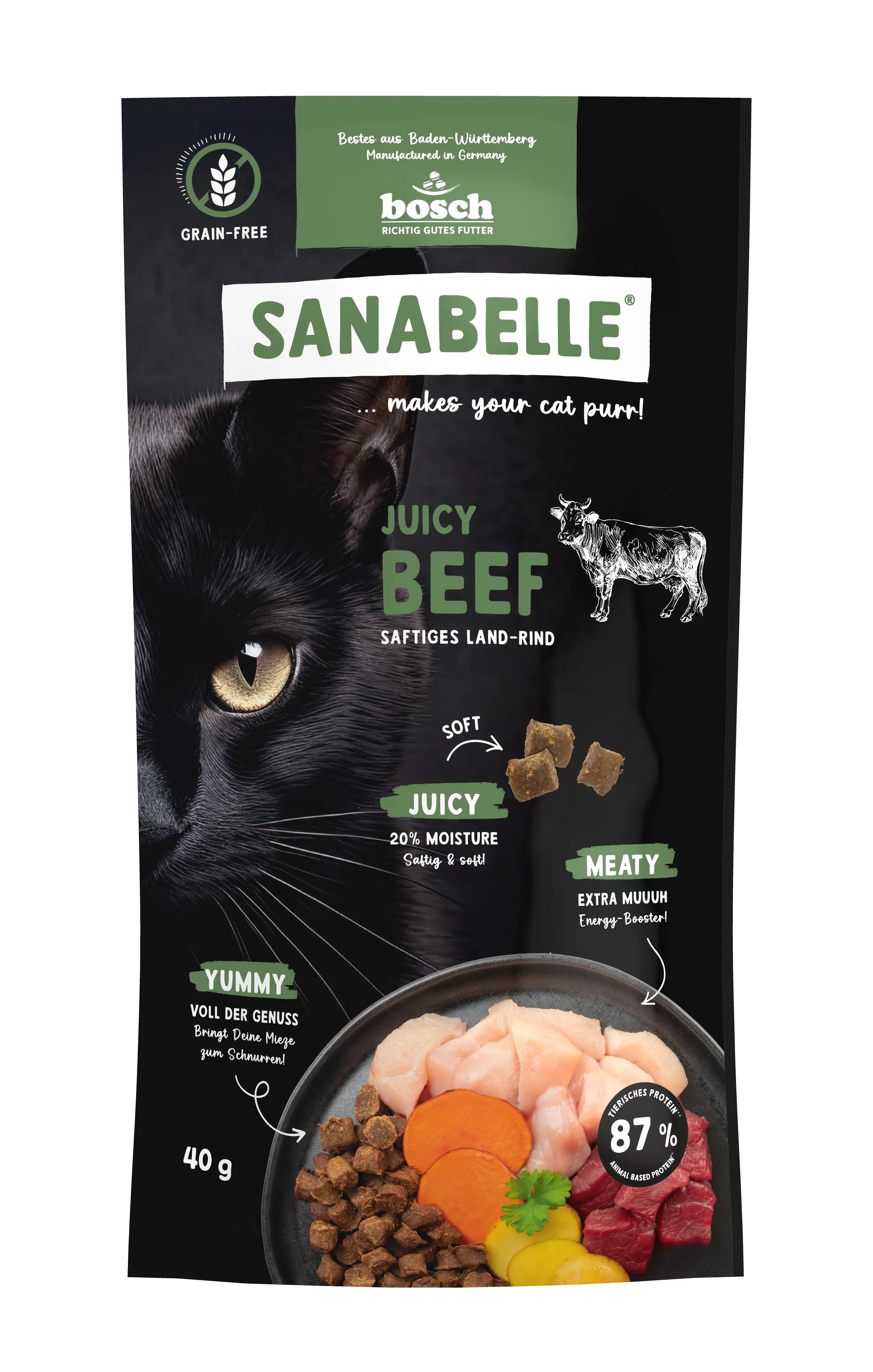 Sanabelle Katzentrockenfutter Adult Juicy mit Rind 40 g