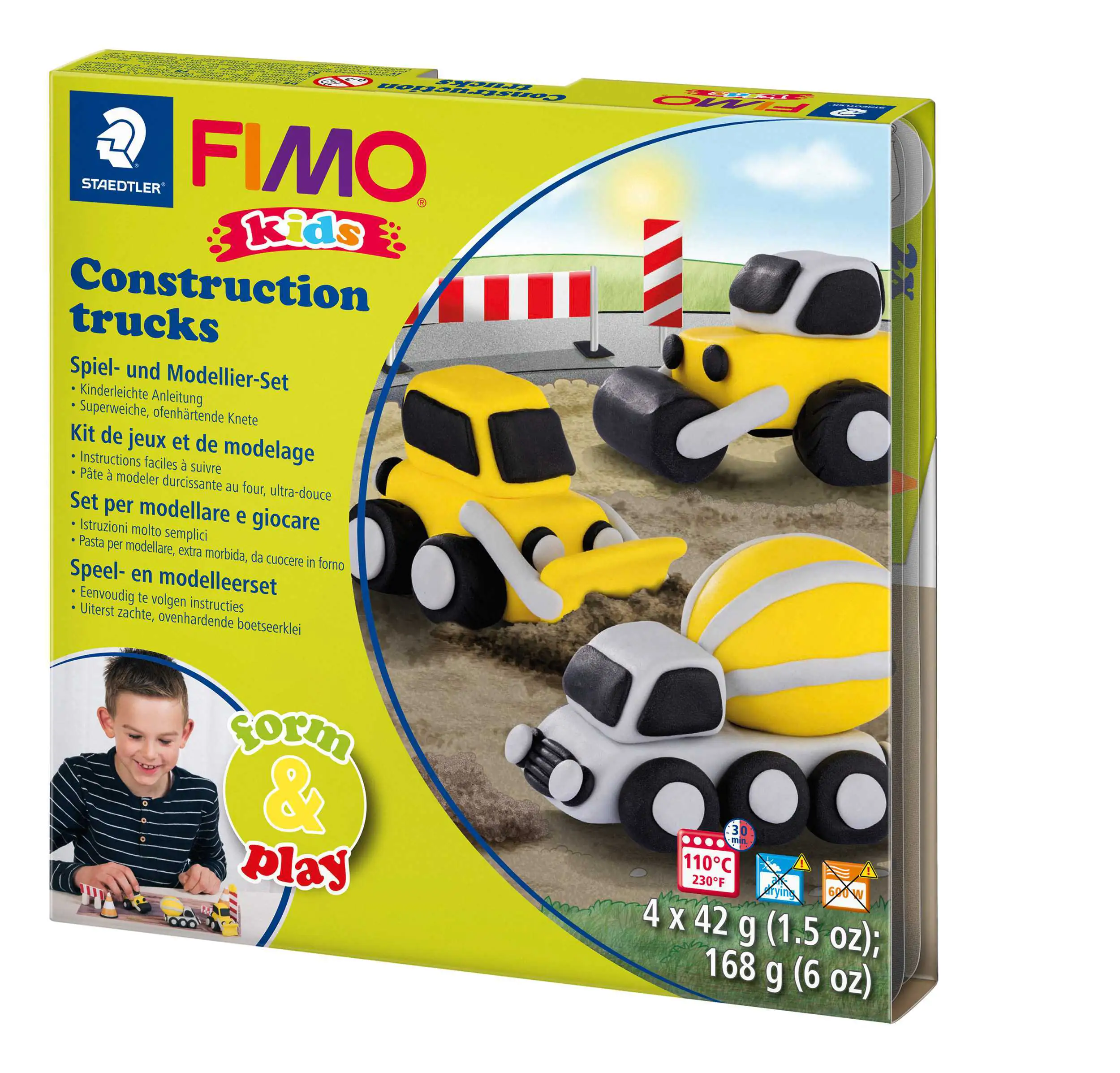 Fimo Modelliermasse kids form & play Set Construction Trucks