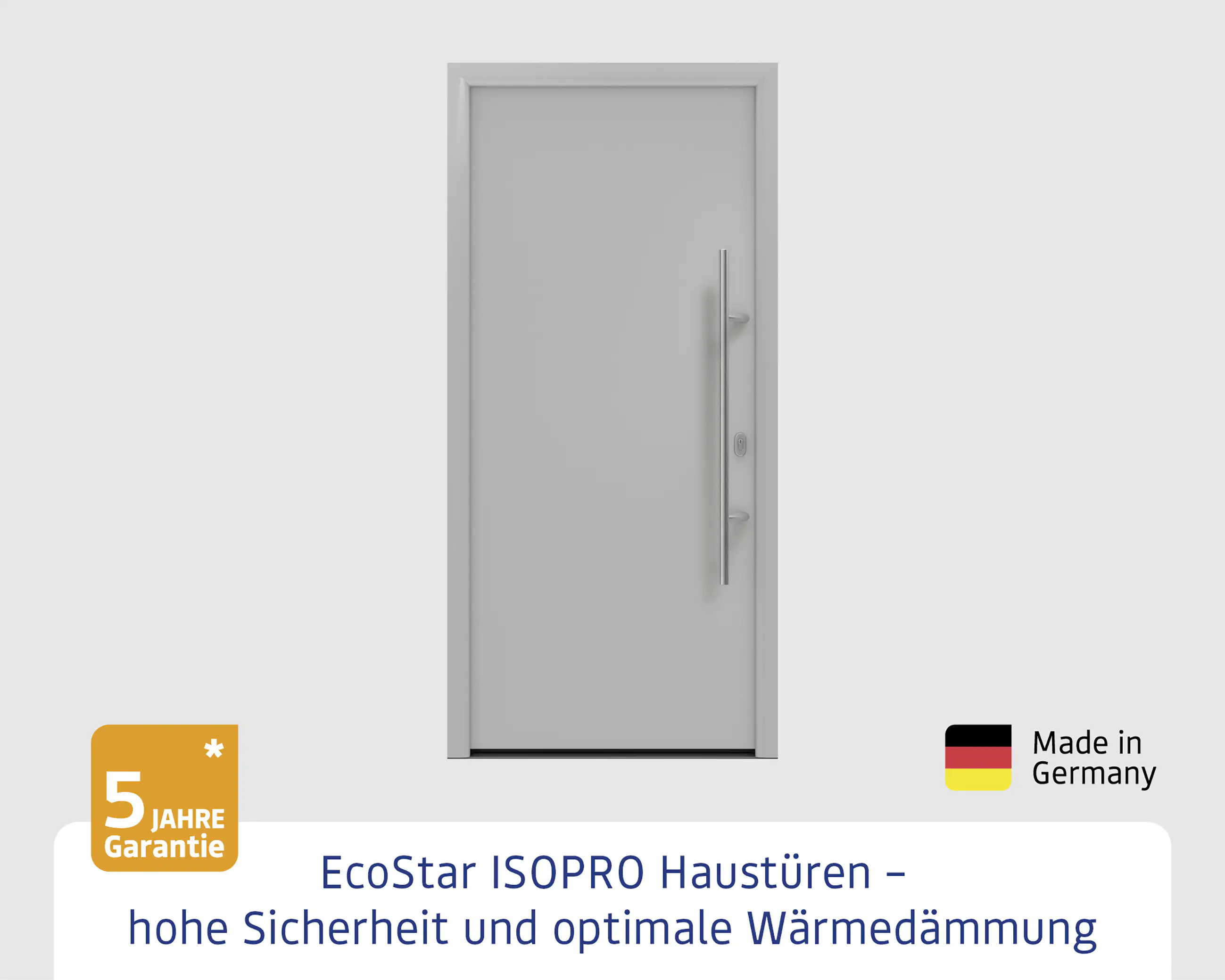 EcoStar Haustür ISOPRO IP 010 weißaluminium 110 x 210 cm