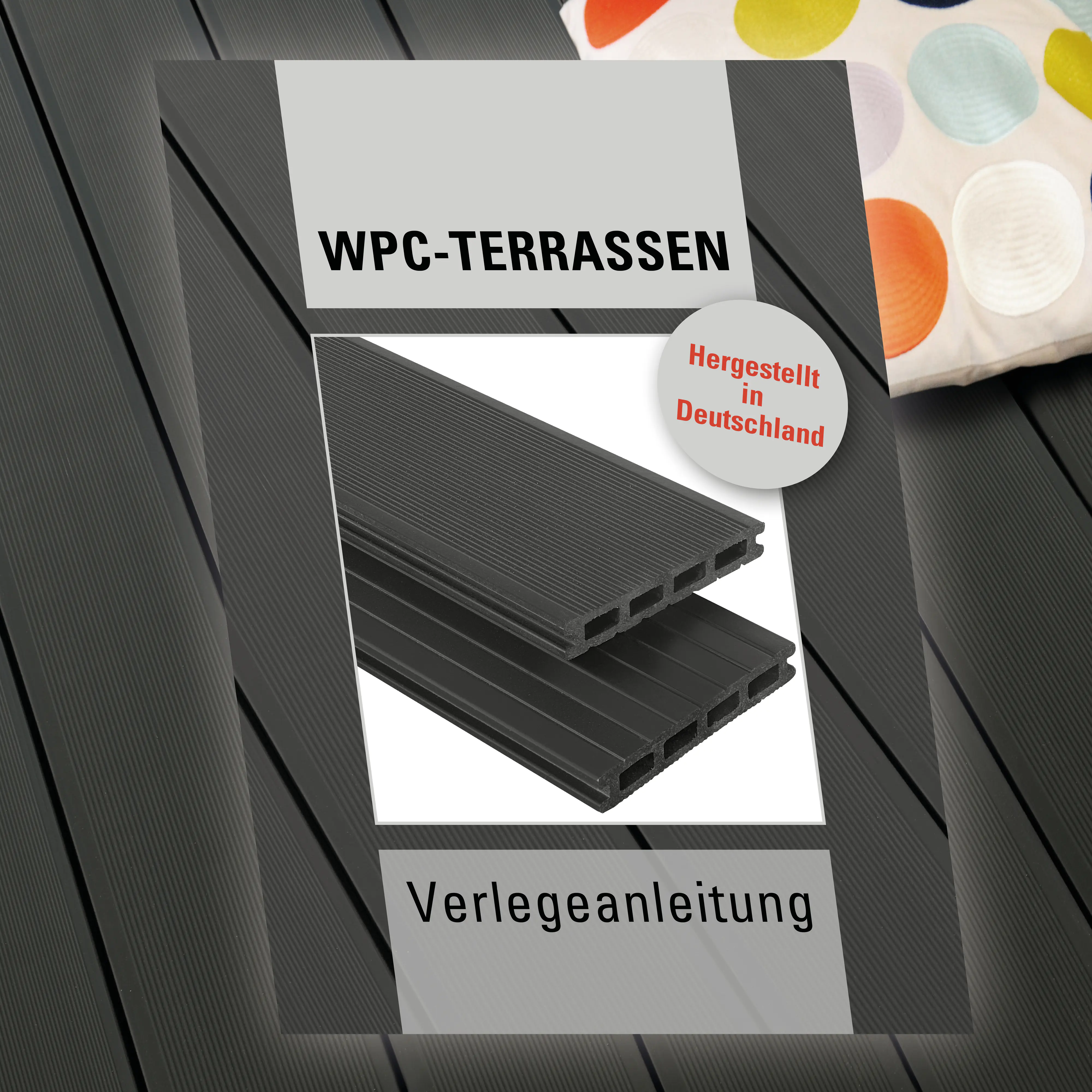 Kovalex WPC-Terrassendielen Kompett-Set anthrazit mattiert