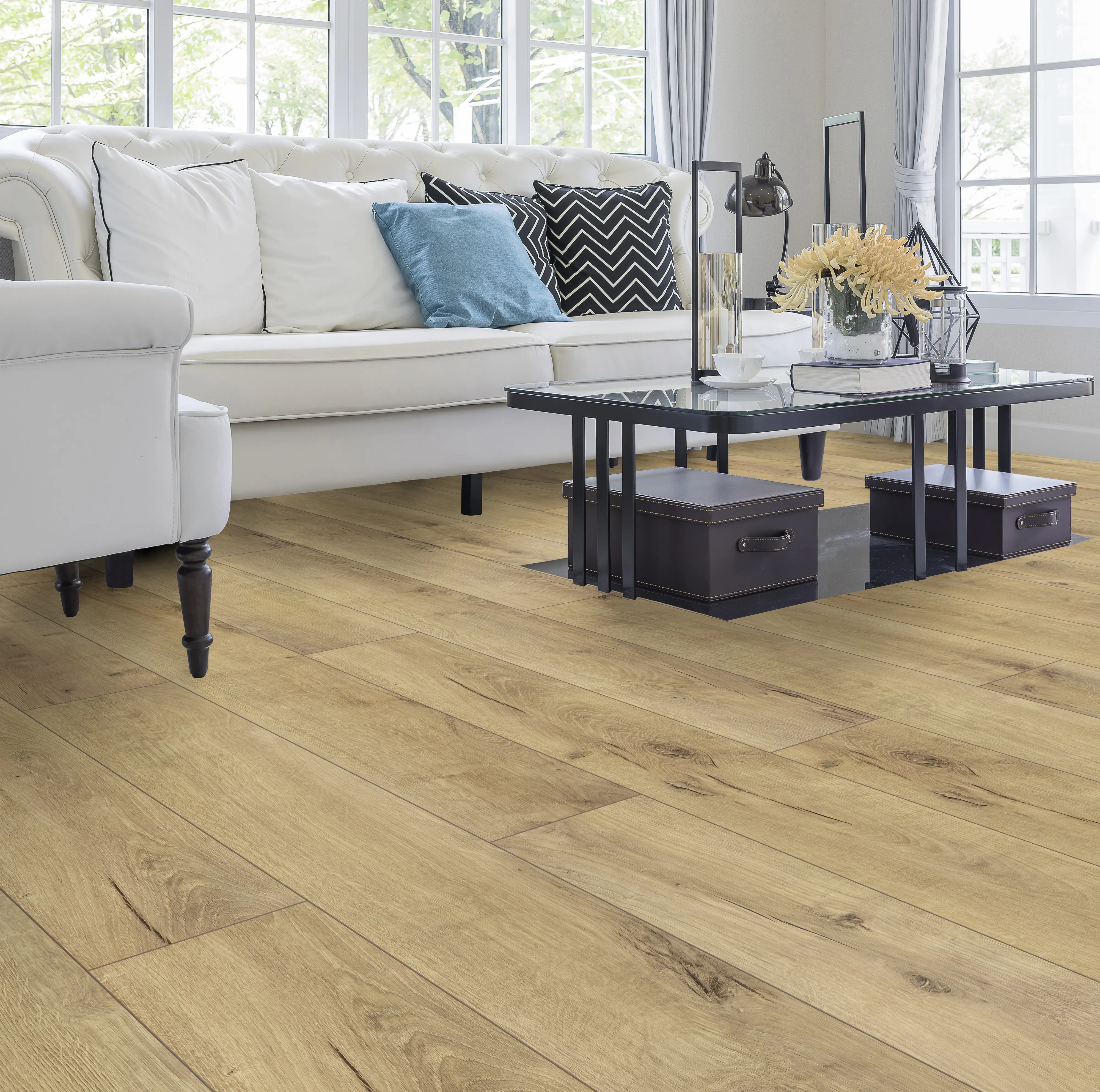 Classen Laminat Megaloc Aquaprotect 128,5 x 19,2 cm 8 mm Oak light natural