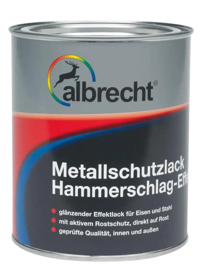 Albrecht Metallschutzlack Hammerschlag-Effekt 750 ml schwarz