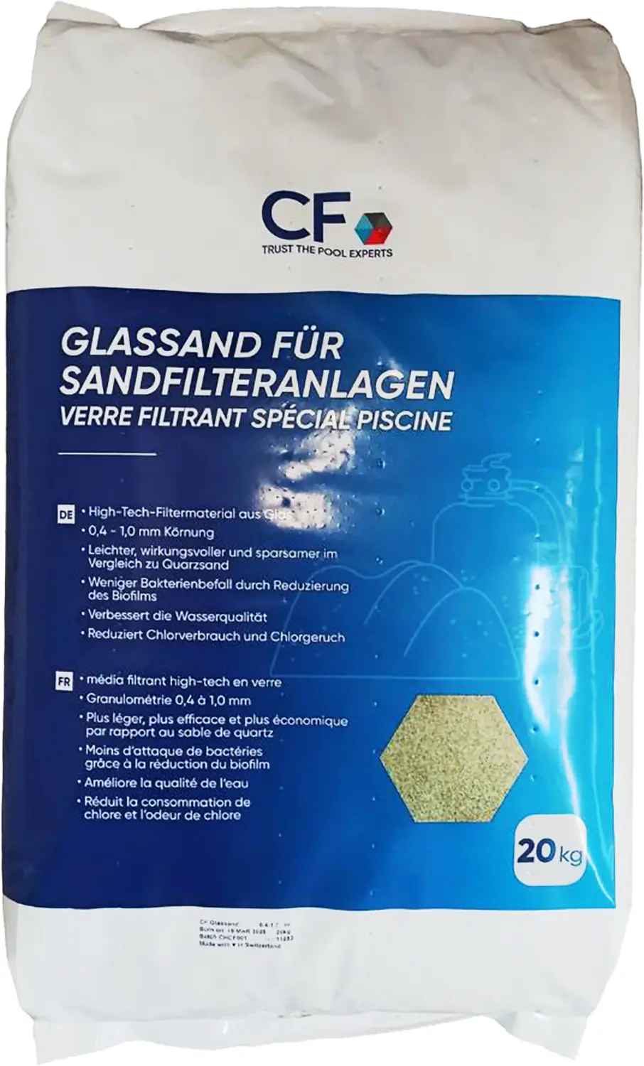 CF Group Glassand, grün, 20 kg, 0,4-1,00mm