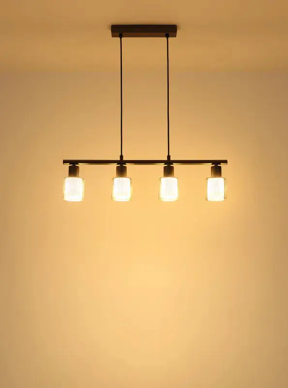 Globo Hängeleuchte Villegas 62 x 120 cm schwarz-chrom matt