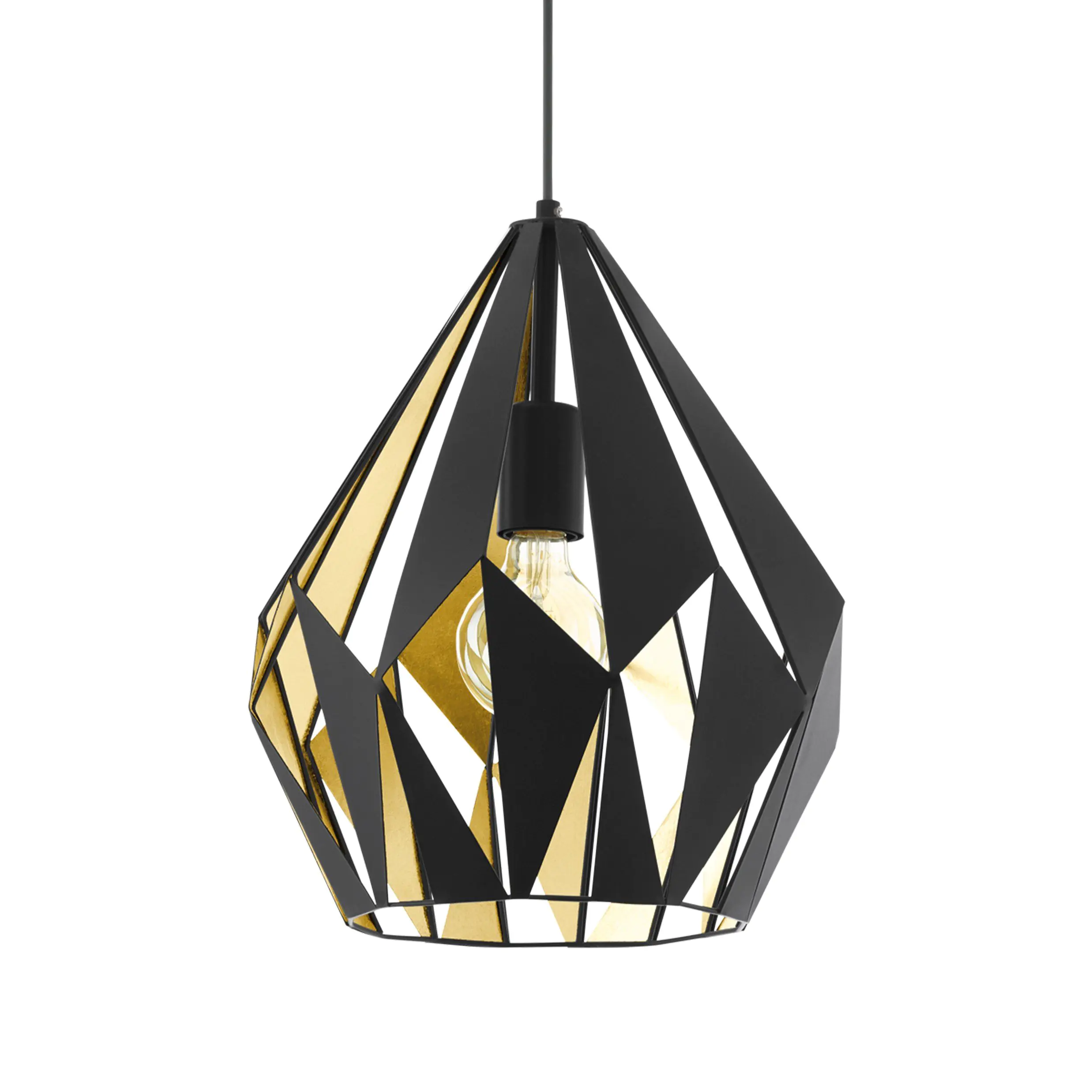 Eglo Pendelleuchte Carlton 1 schwarz-gold Ø 31 cm E27