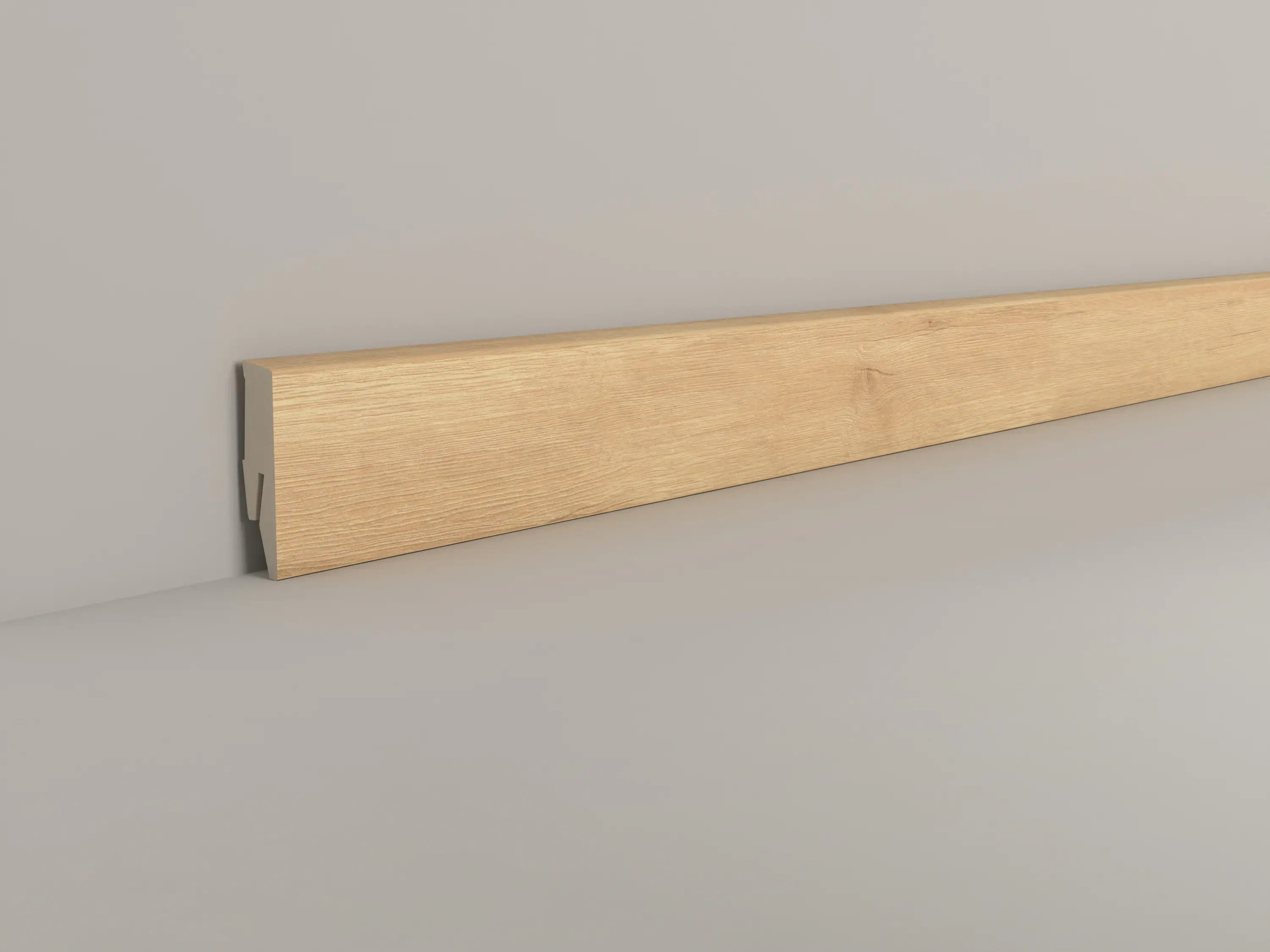 Classen Clip-Fußleiste 240 cm 58 x 19 mm Reclaimed Oak Sand