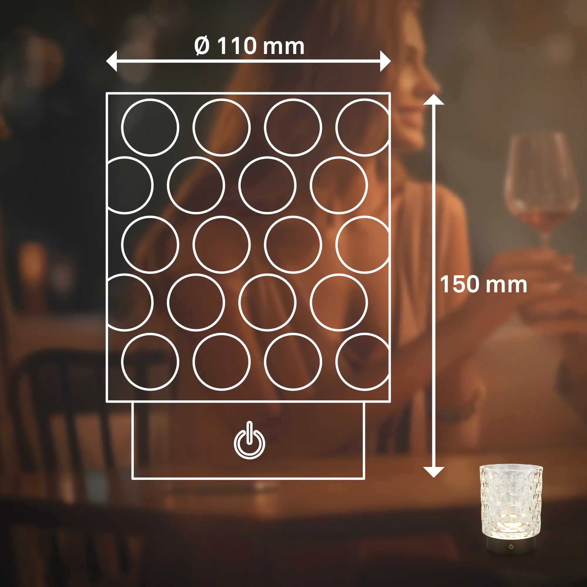 Briloner LED Akku-Tischleuchte Sunora weiß 15 cm warmweiß dimmbar