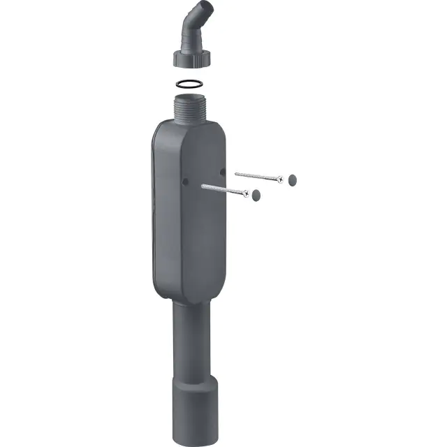 Cornat Geräte-Aufputzsiphon Ø 40/50 mm  Kunststoff, grau, Abgang senkrecht