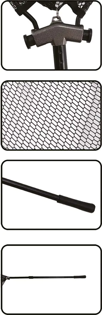 Paladin Profi-Kescher 225 cm gummiert, 2 x 80 cm, 225 cm