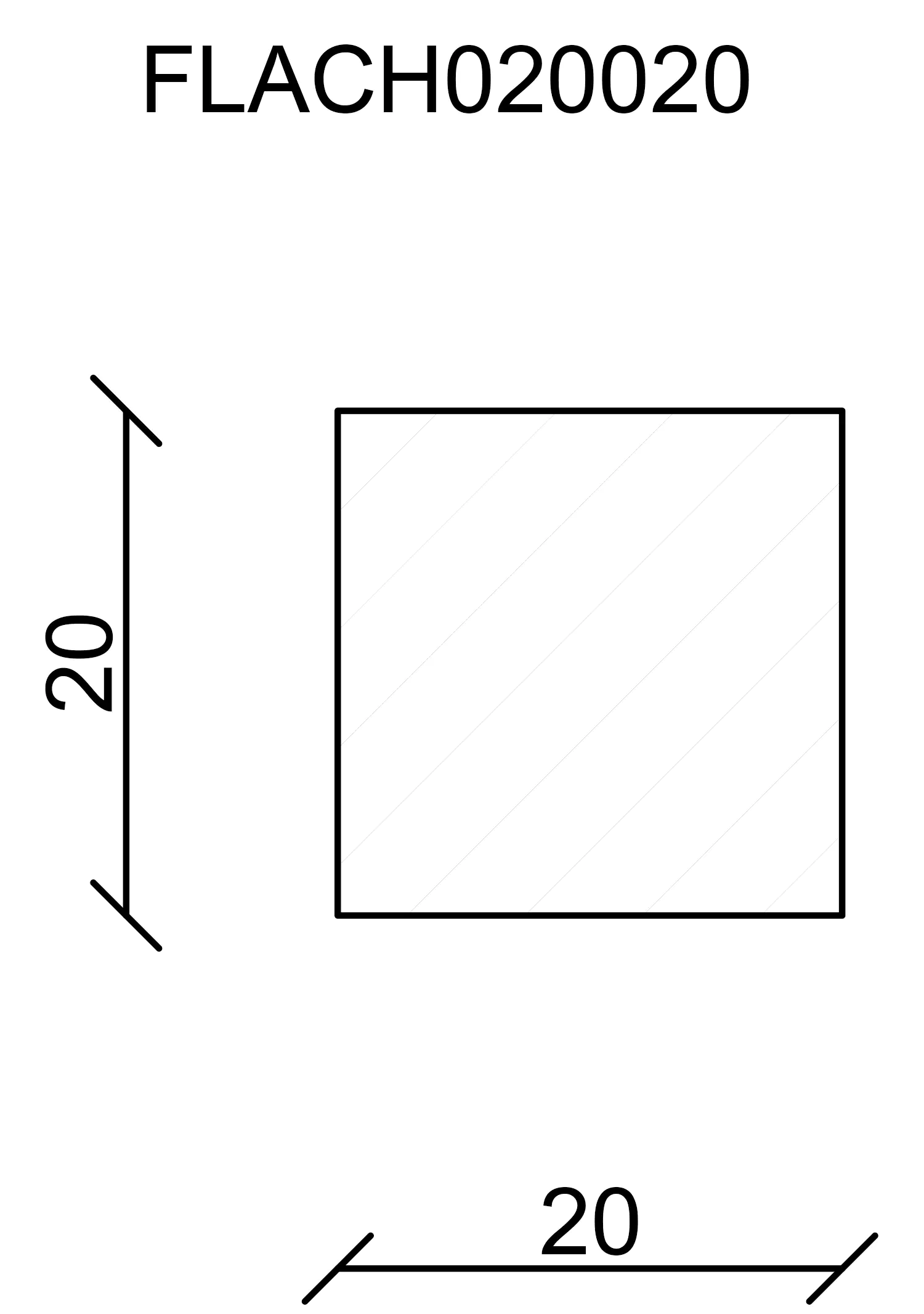 FN Neuhofer Flachleiste 95 cm 20 x 20 mm Buche