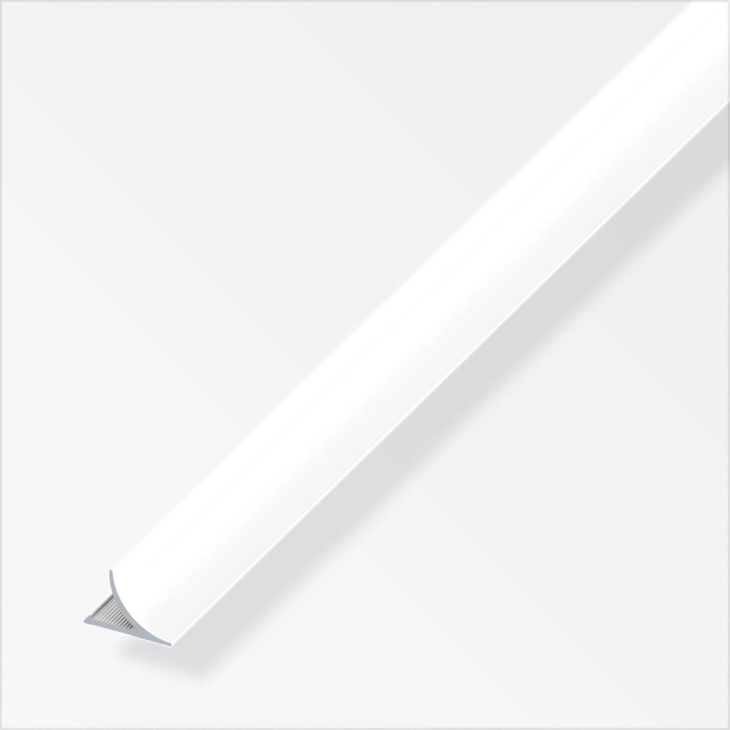 alfer Randfugeabdeckprofil 2.5 m, 8 x 13 mm Alu beschichtet brillantweiss