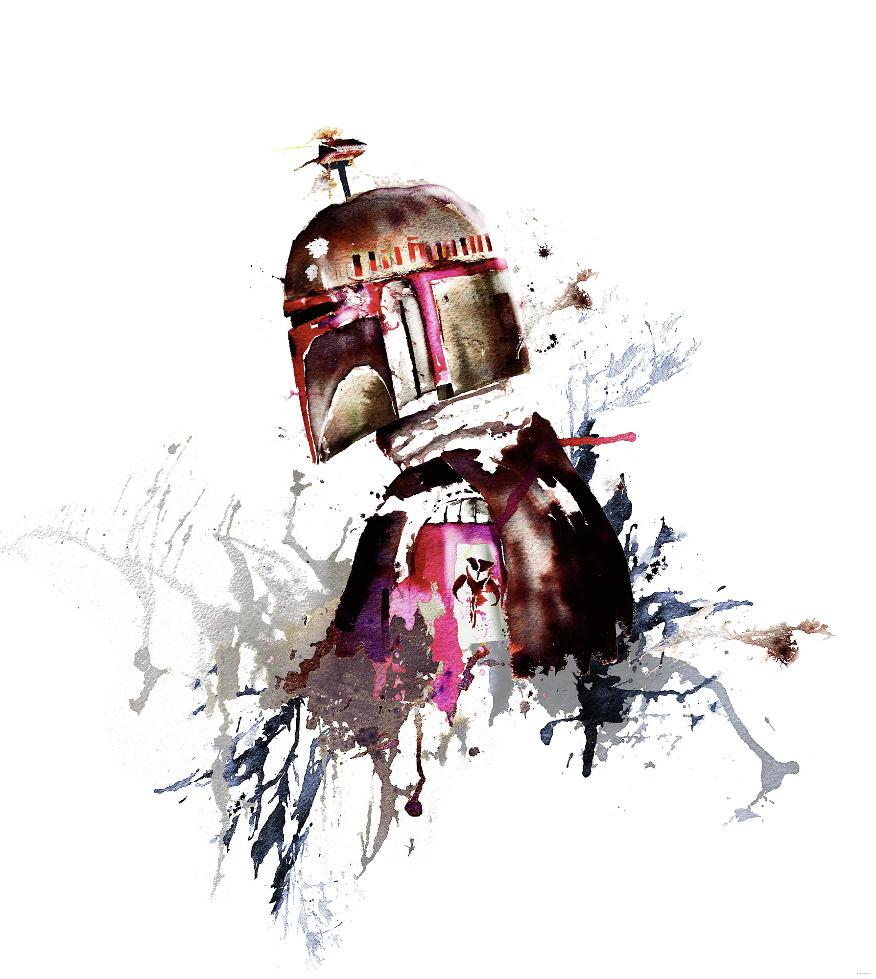 Komar Vlies Fototapete SW Watercolor Boba 250 x 280 cm 