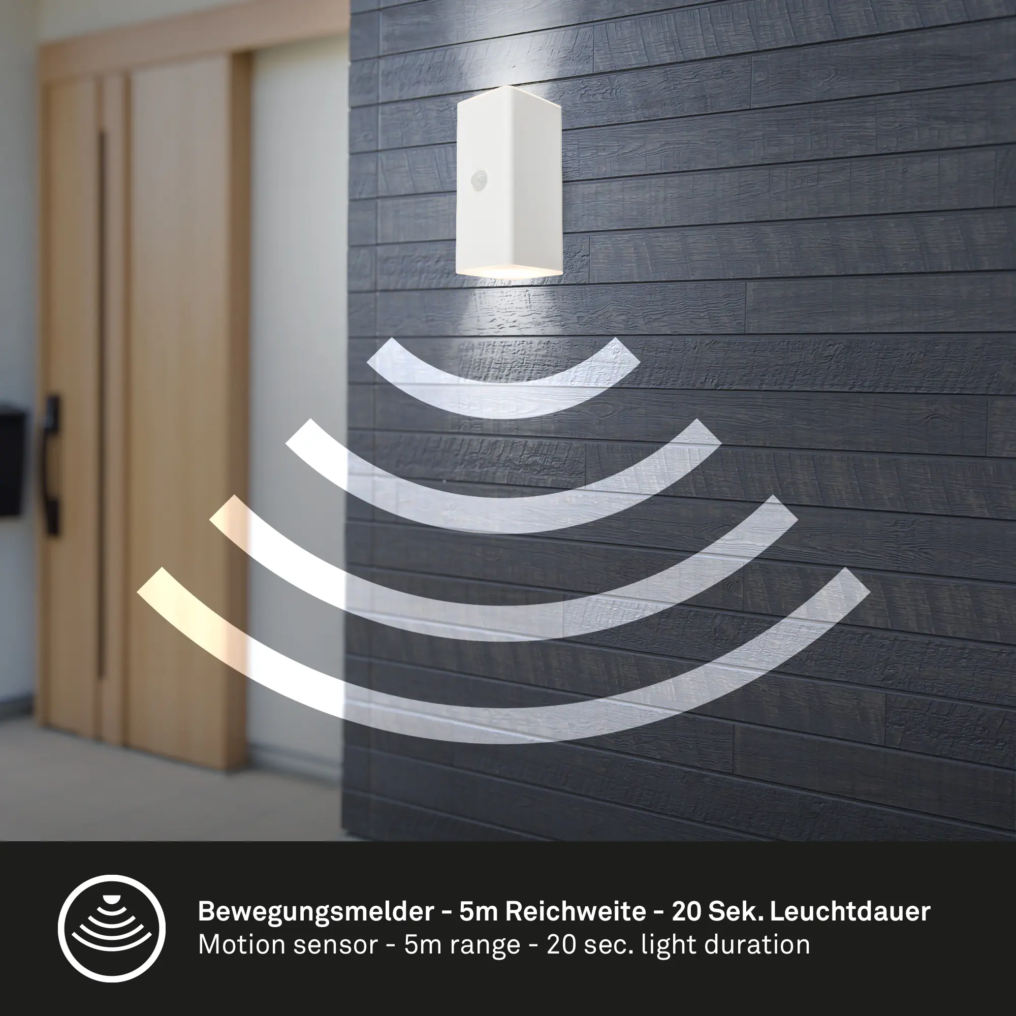 Briloner LED Akku-Außenwandleuchte Kuni 6W weiß warmweiß