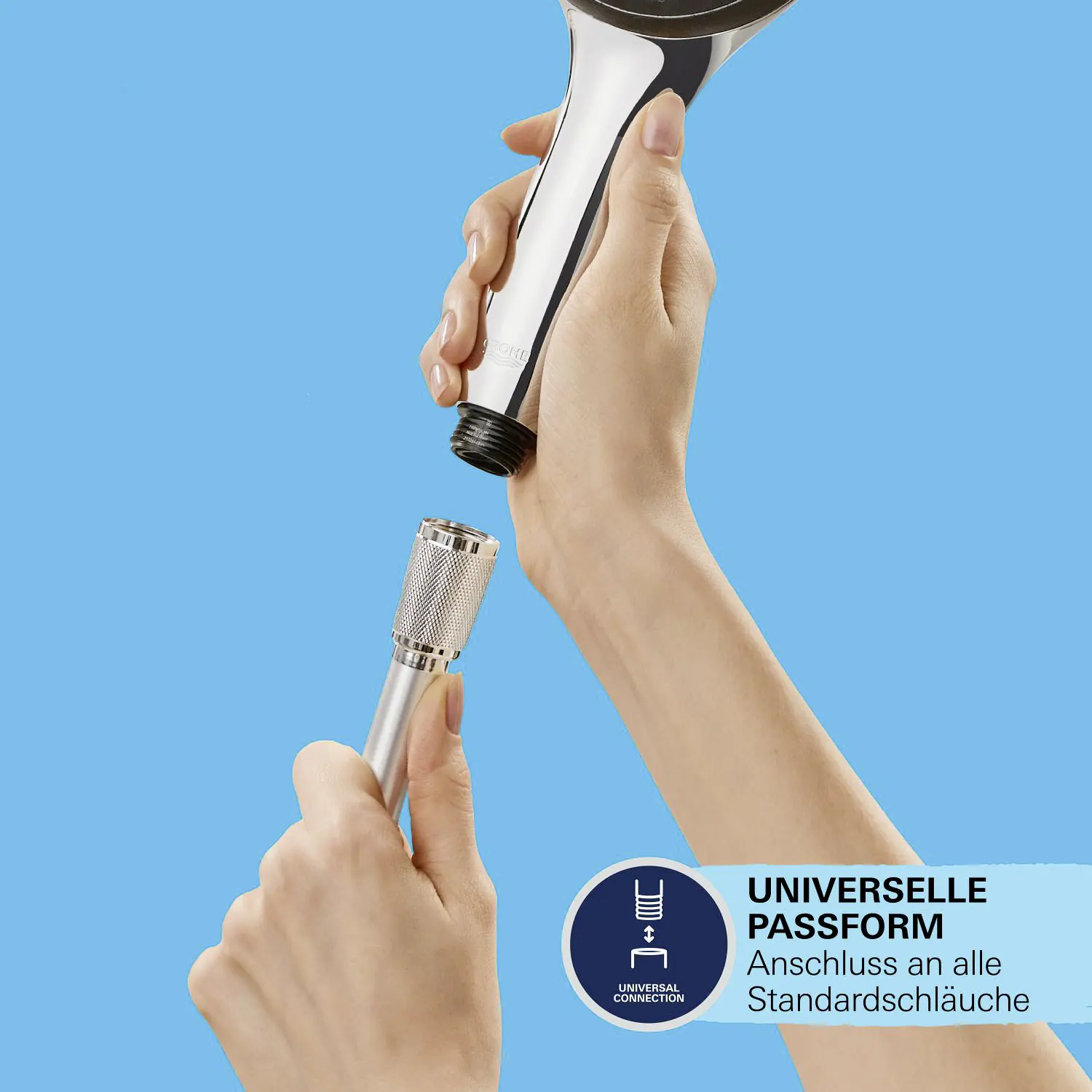 Grohe Vitalio SmartActive 130 Cube Handbrause chrom 3 Strahlarten