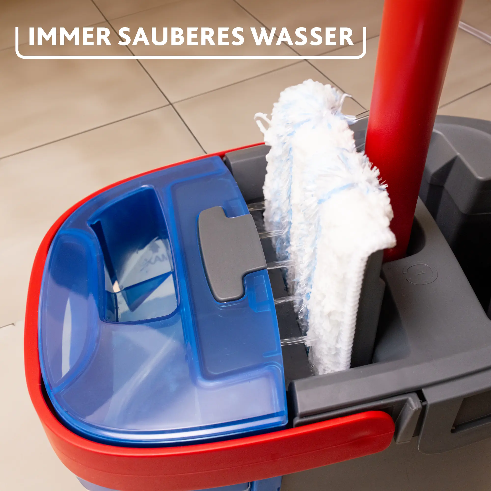 Vileda Bodenwischer Reinigungsset H2PRO Flat Mop 
