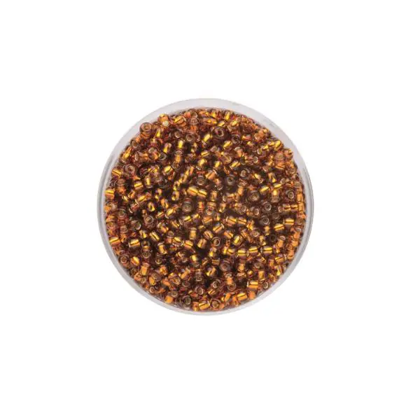 Glorex Rocailles Silbereinzug 2,6 mm 17 g, topas